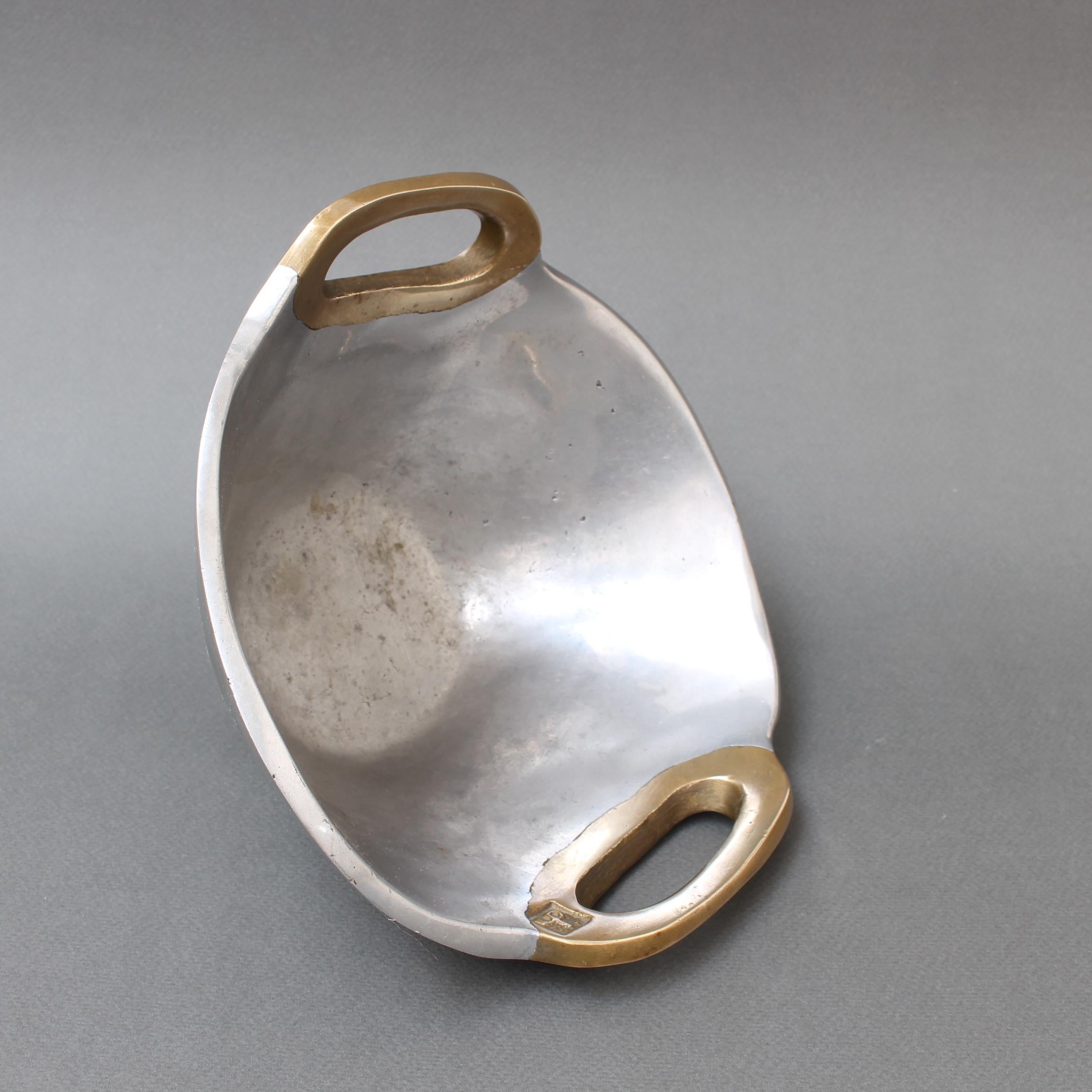 Aluminium and Brass Bowl by David Marshall 'circa 1980s' 9