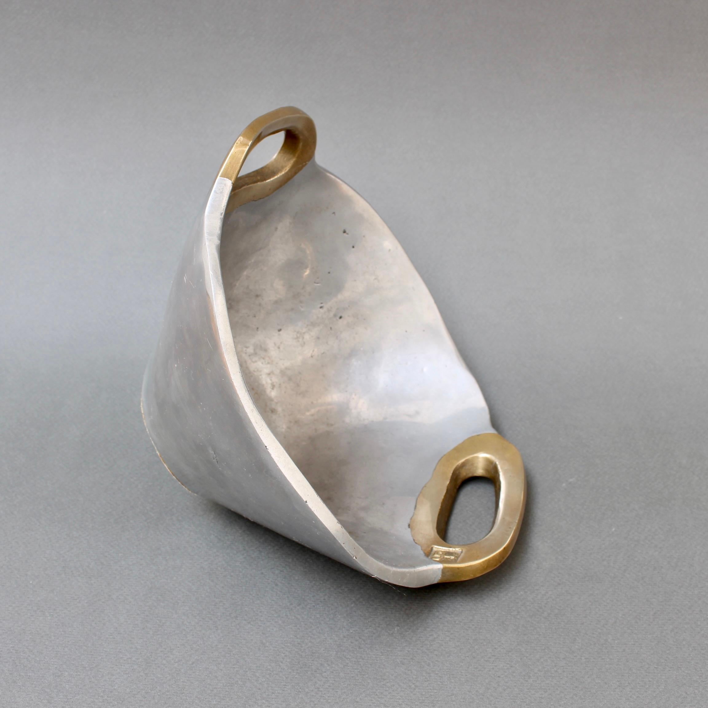 Aluminium and Brass Bowl by David Marshall 'circa 1980s' 10