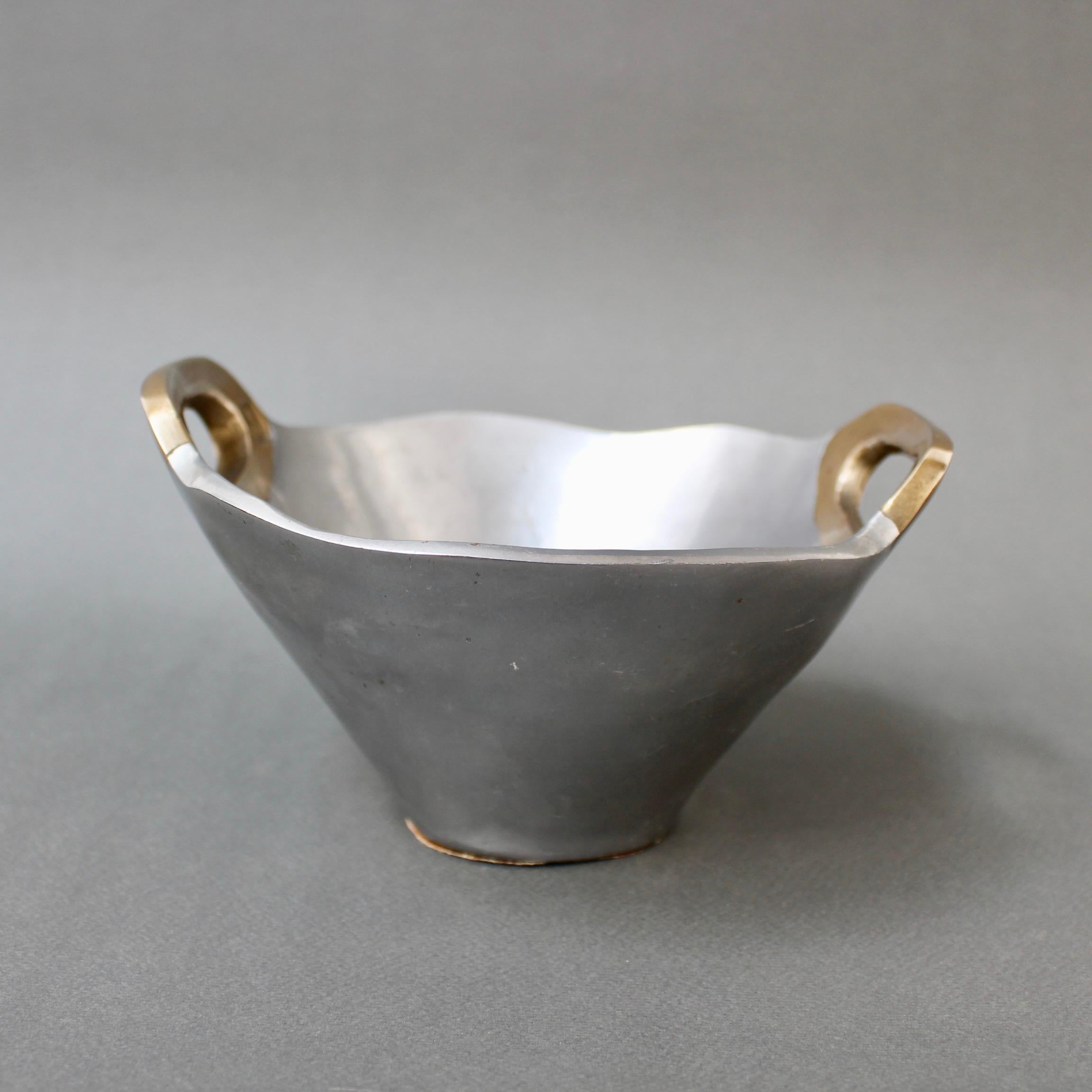 Spanish Aluminium and Brass Bowl by David Marshall 'circa 1980s'