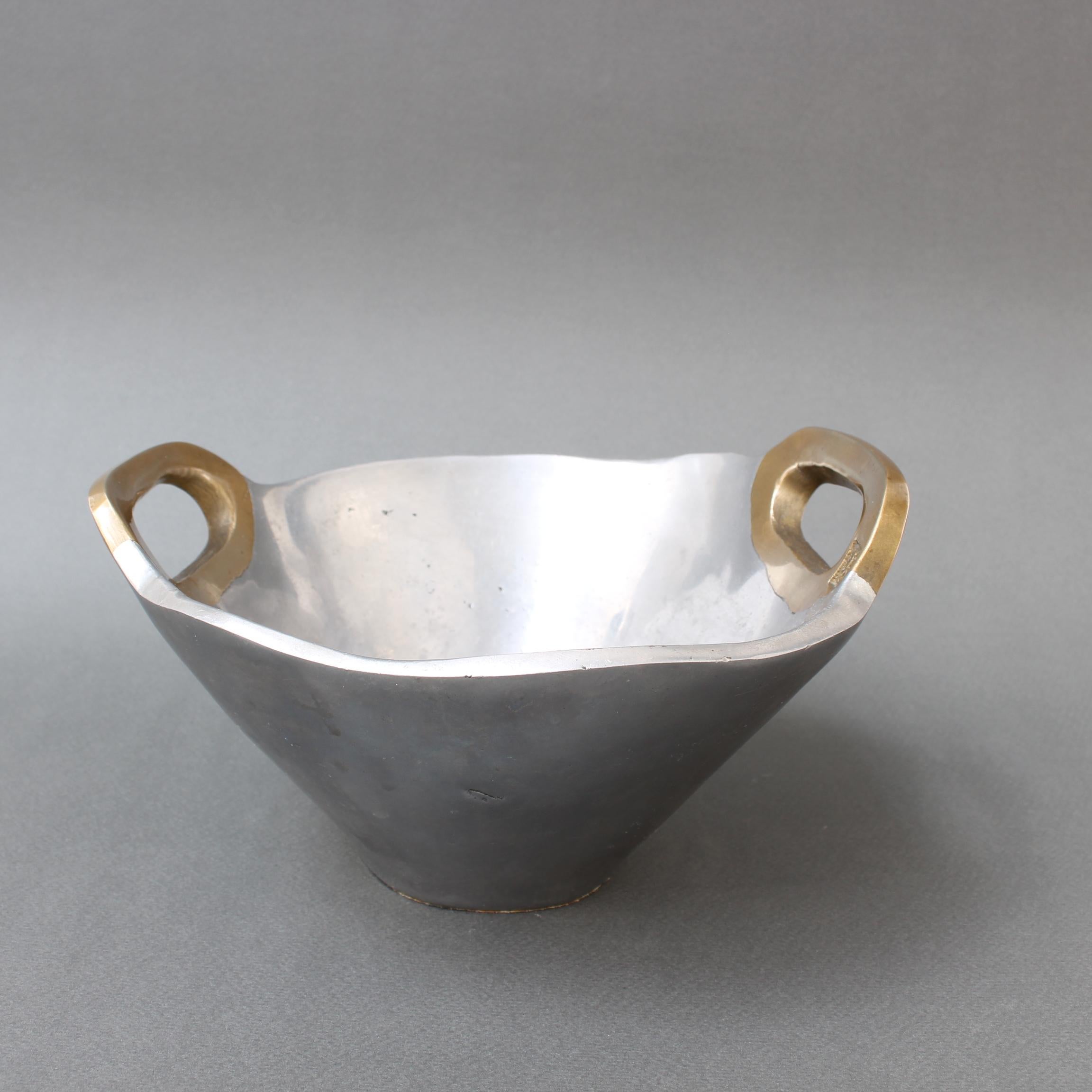 Aluminium and Brass Bowl by David Marshall 'circa 1980s' 1
