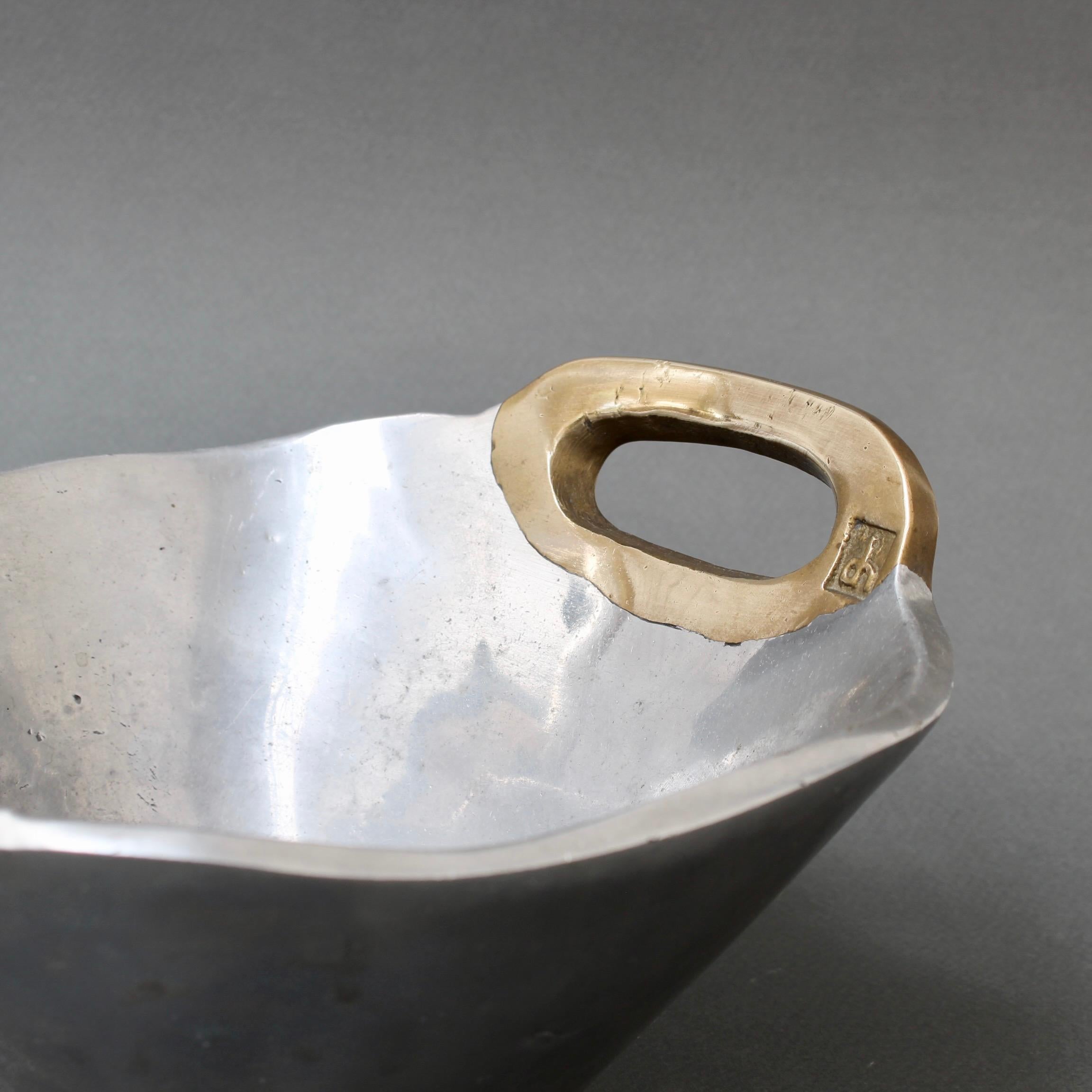 Aluminium and Brass Bowl by David Marshall 'circa 1980s' 2