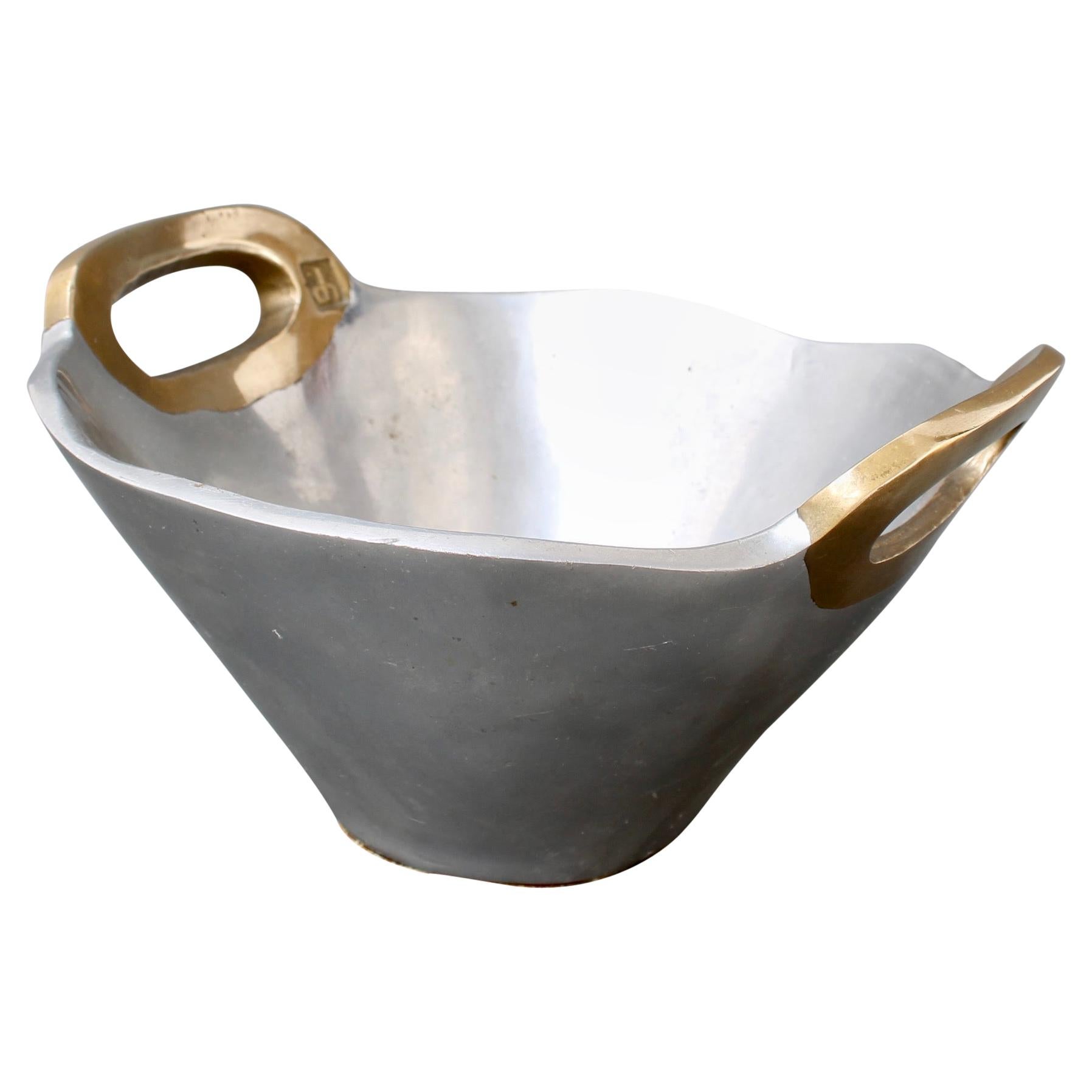 Aluminium and Brass Bowl by David Marshall 'circa 1980s'