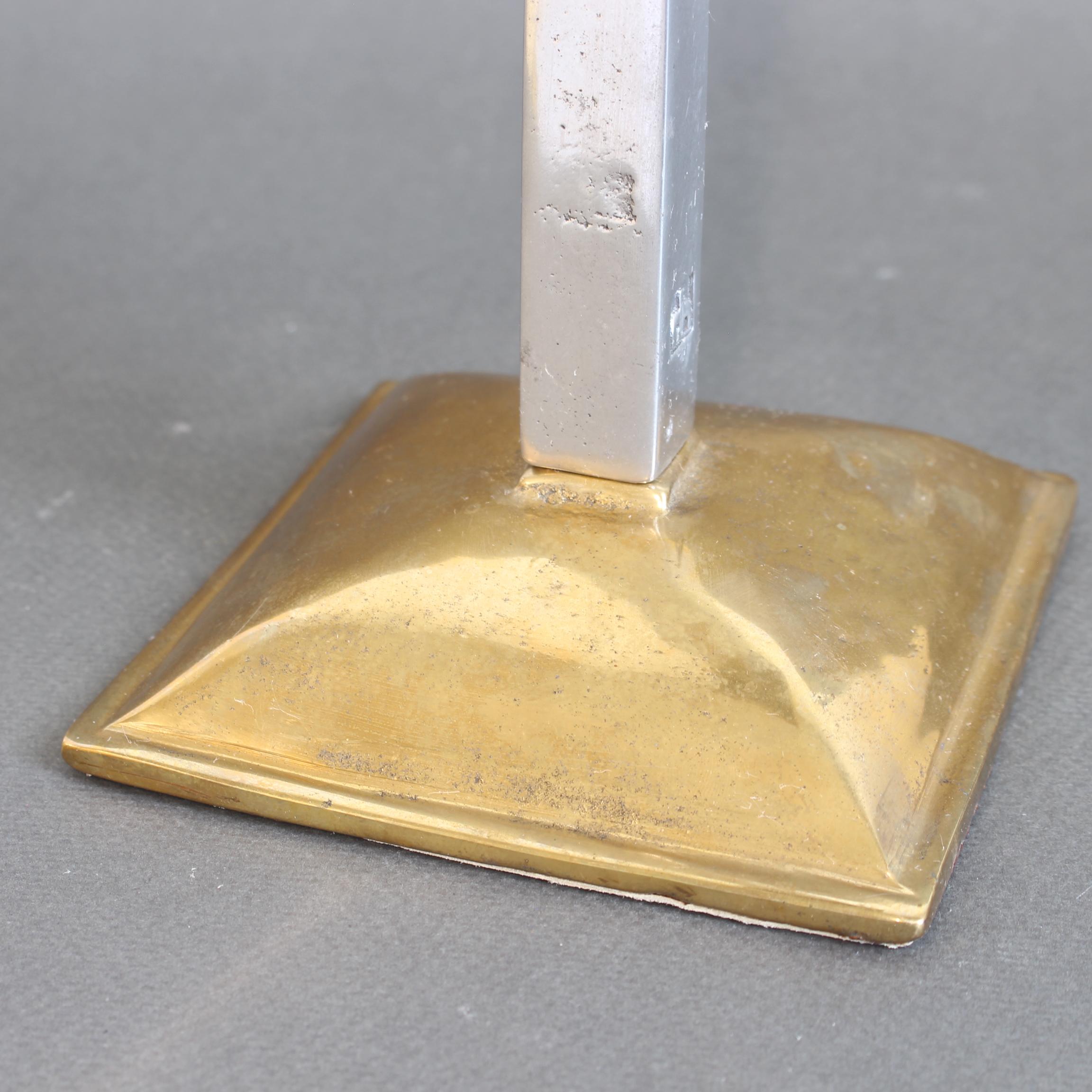 Aluminium and Brass Candlestick by David Marshall (circa 1980s) For Sale 7