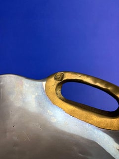 Aluminium and Brass David Marshall Bowl Aluminium and Brass in Spain C1980s