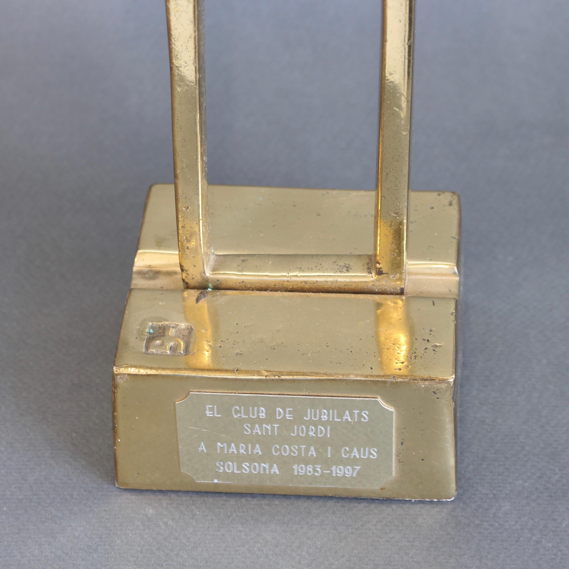 Aluminium and Brass Table Clock by David Marshall (circa 1990s) For Sale 6