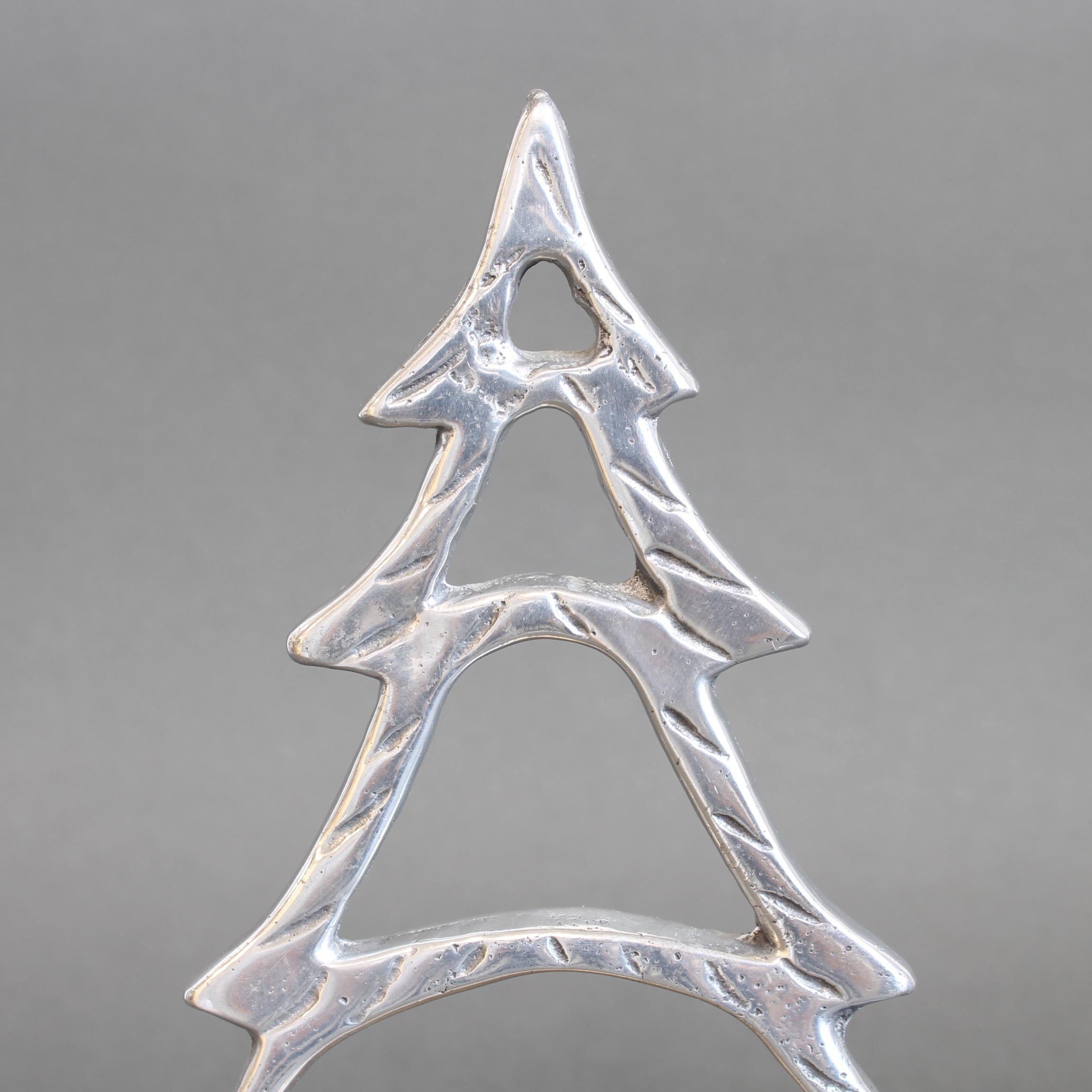 Aluminium and Brass Table Top Christmas Decoration by David Marshall For Sale 7