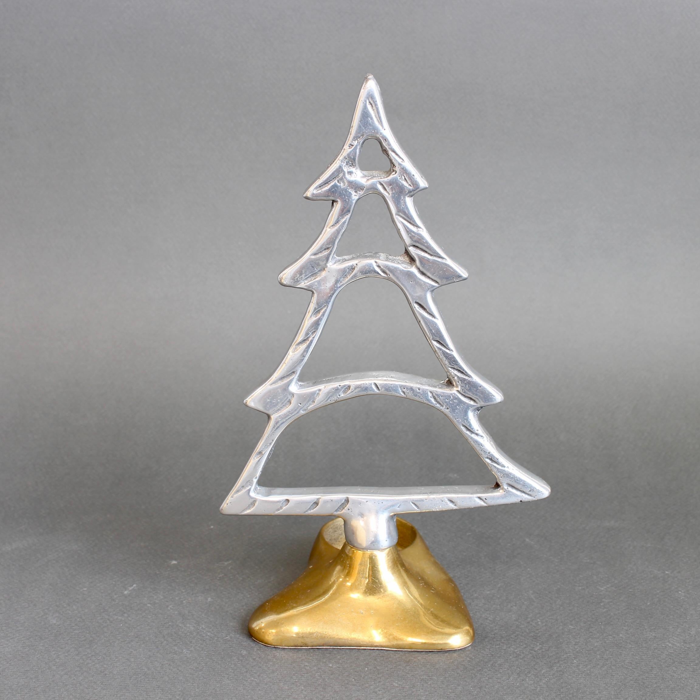 Late 20th Century Aluminium and Brass Table Top Christmas Decoration by David Marshall For Sale