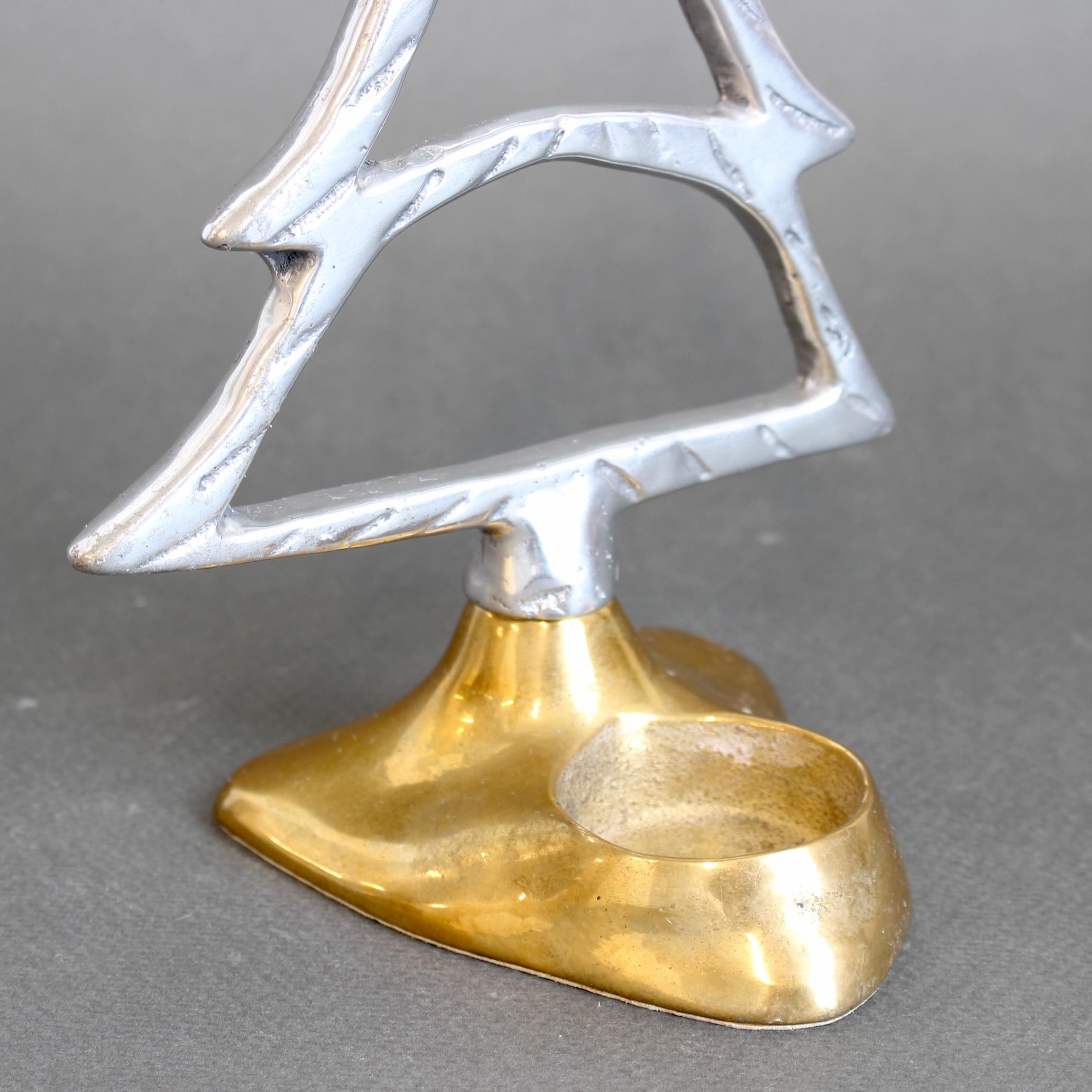 Aluminium and Brass Table Top Christmas Decoration by David Marshall For Sale 1