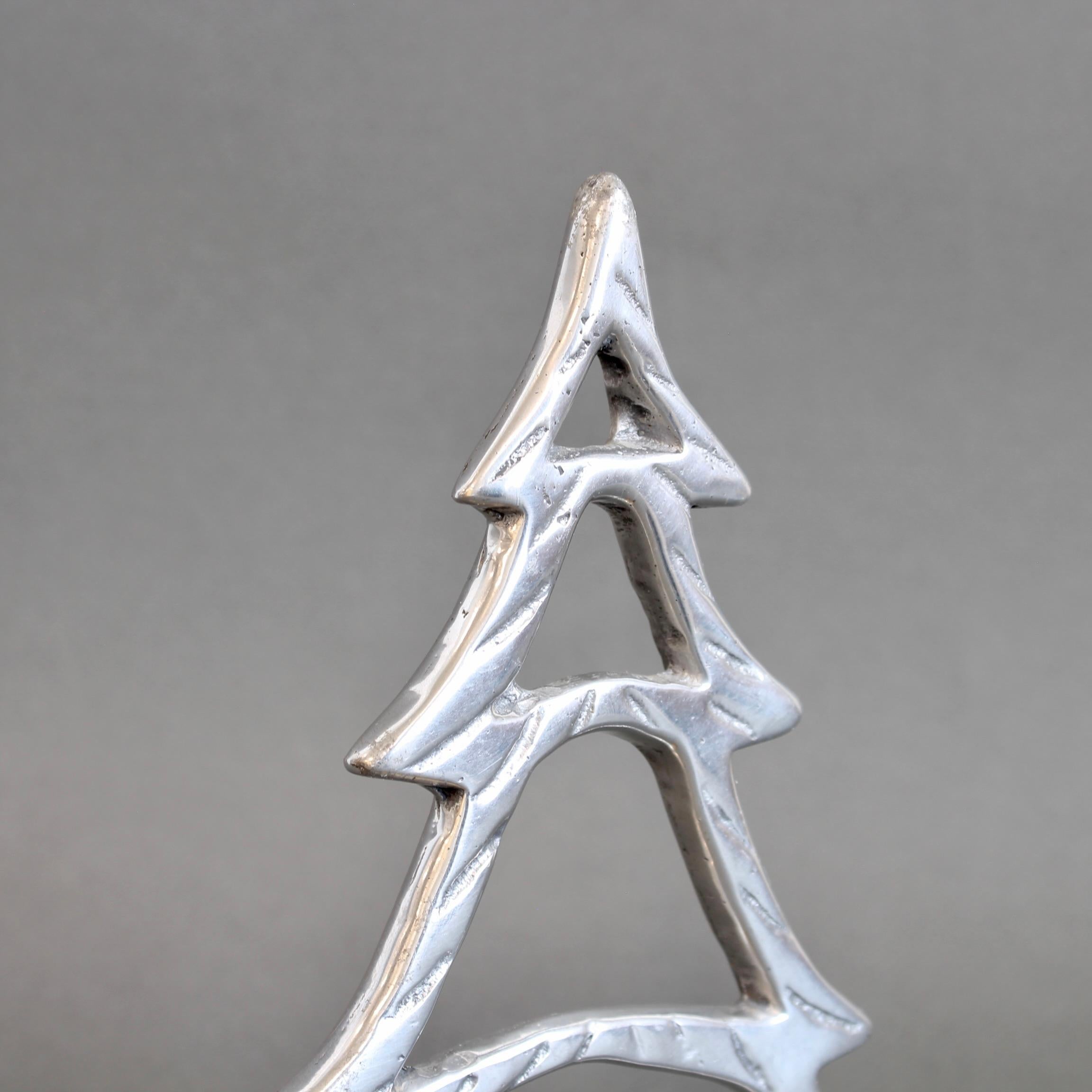 Aluminium and Brass Table Top Christmas Decoration by David Marshall For Sale 2
