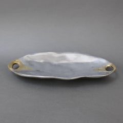 Aluminium and Brass Tray Attributed to David Marshall, circa 1980s