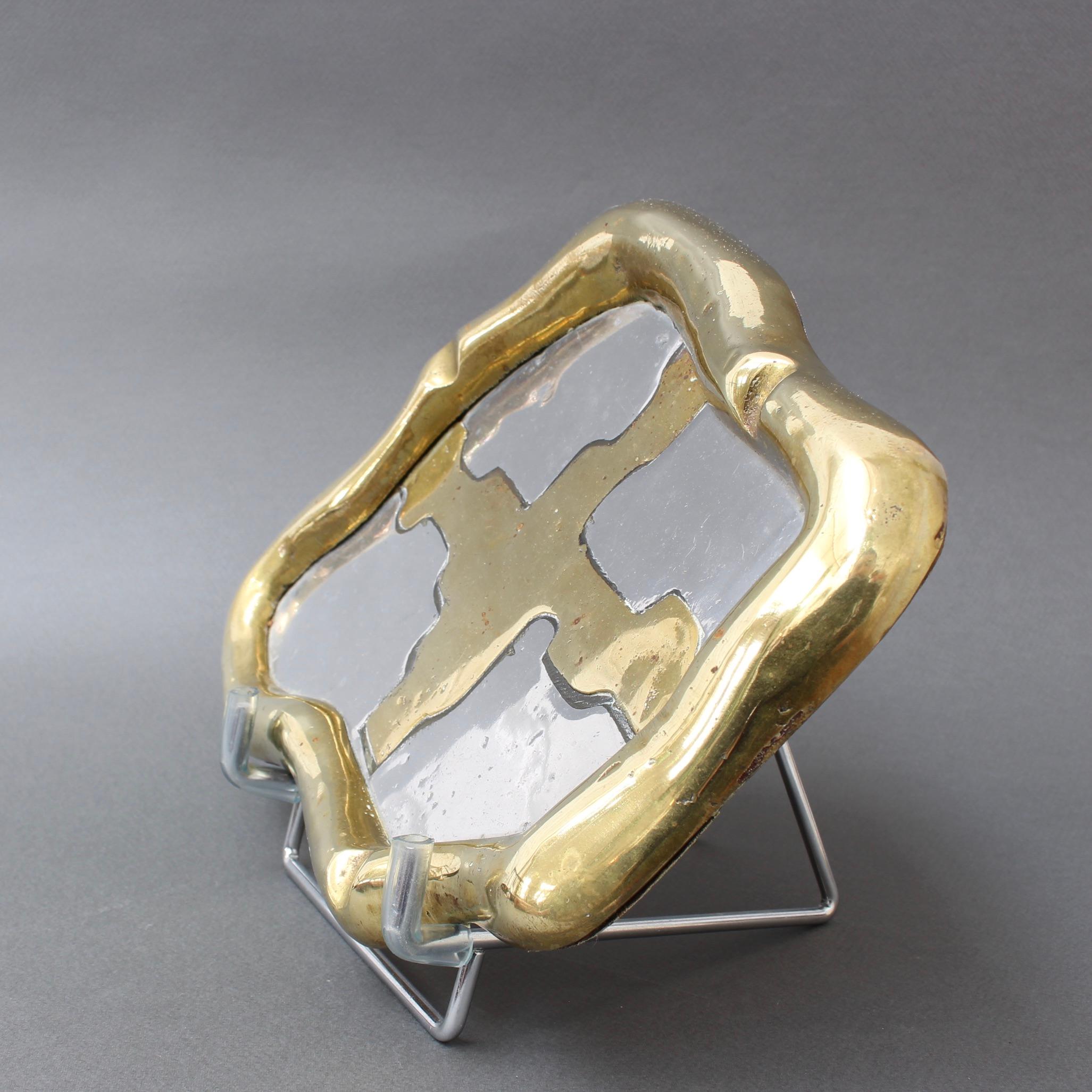 Aluminium and Brass Vide-Poche / Ashtray Attributed to David Marshall In Good Condition In London, GB