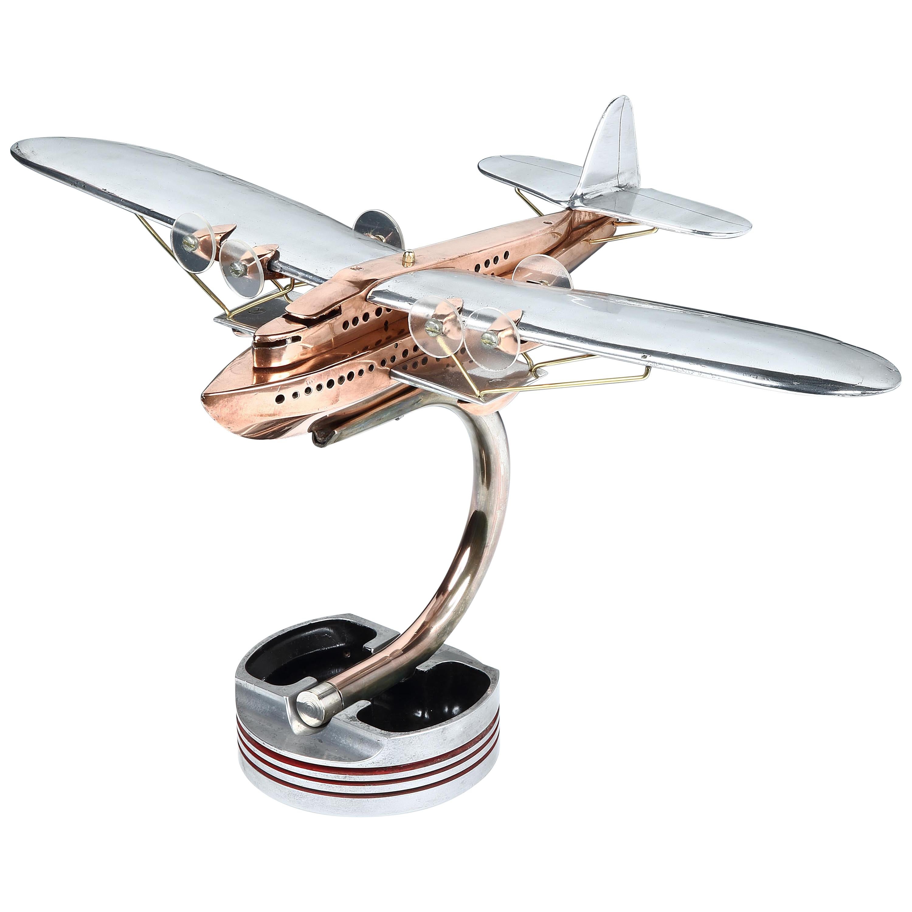 Aluminium and copper artisan desk model of a Latécoère 521 flying boat,  1930s For Sale at 1stDibs | flying boat model