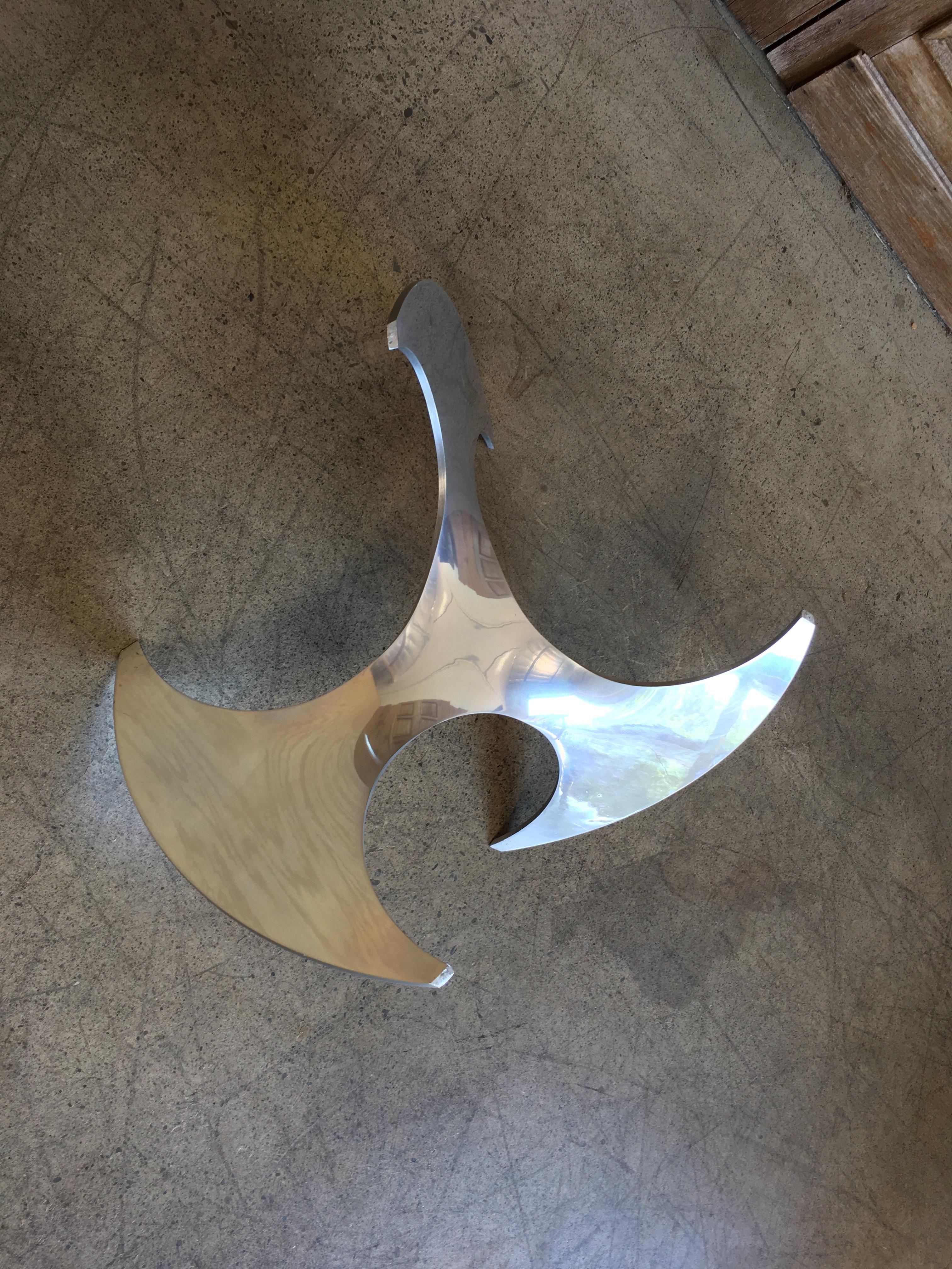 Aluminium and Glass Propeller Table by Knut Hesterberg 1