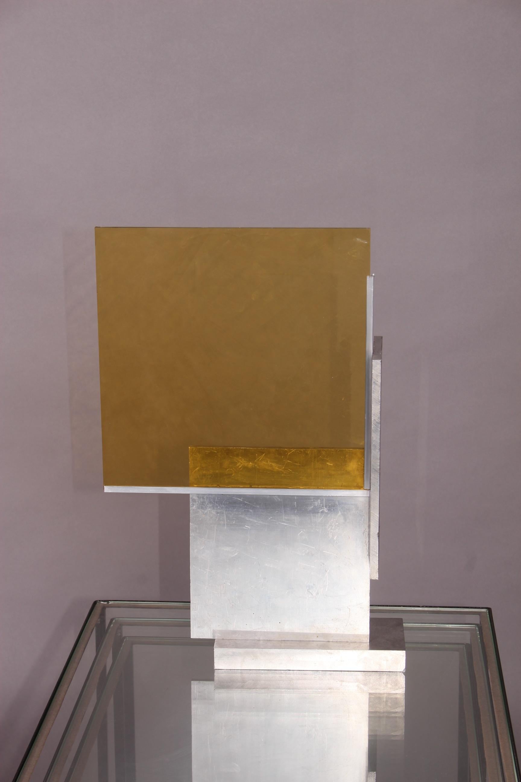 Swiss Aluminium and Glass Sculpture
