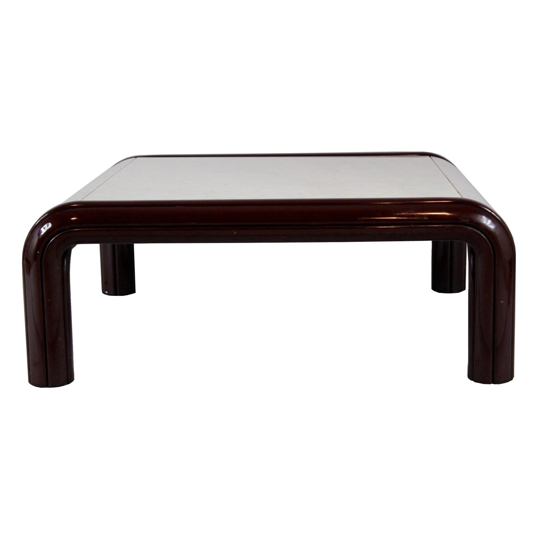 Modern Aluminium and Marble Coffee Table by Gae Aulenti for Knoll, 1970s For Sale