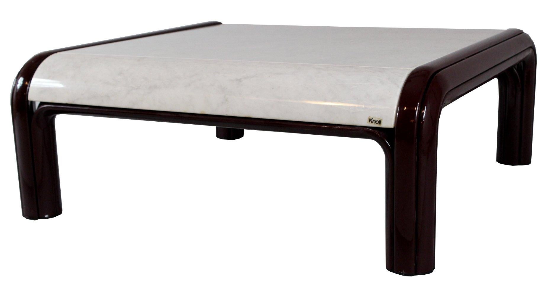 20th Century Aluminium and Marble Coffee Table by Gae Aulenti for Knoll, 1970s For Sale