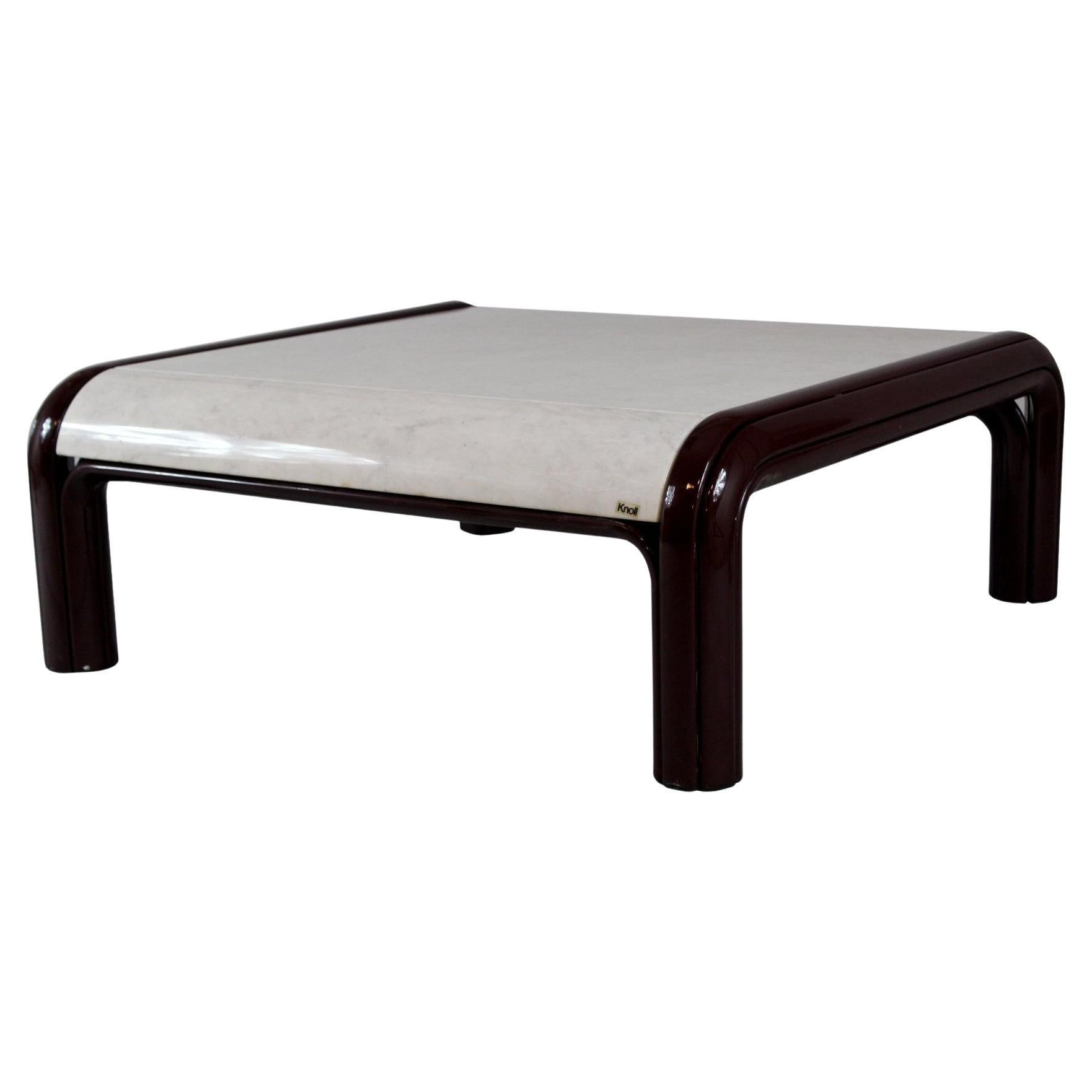Aluminium and Marble Coffee Table by Gae Aulenti for Knoll, 1970s For Sale