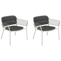 Aluminium and Stainless Steel EMU Lyze Lounge-Chair, Set of 2 Items