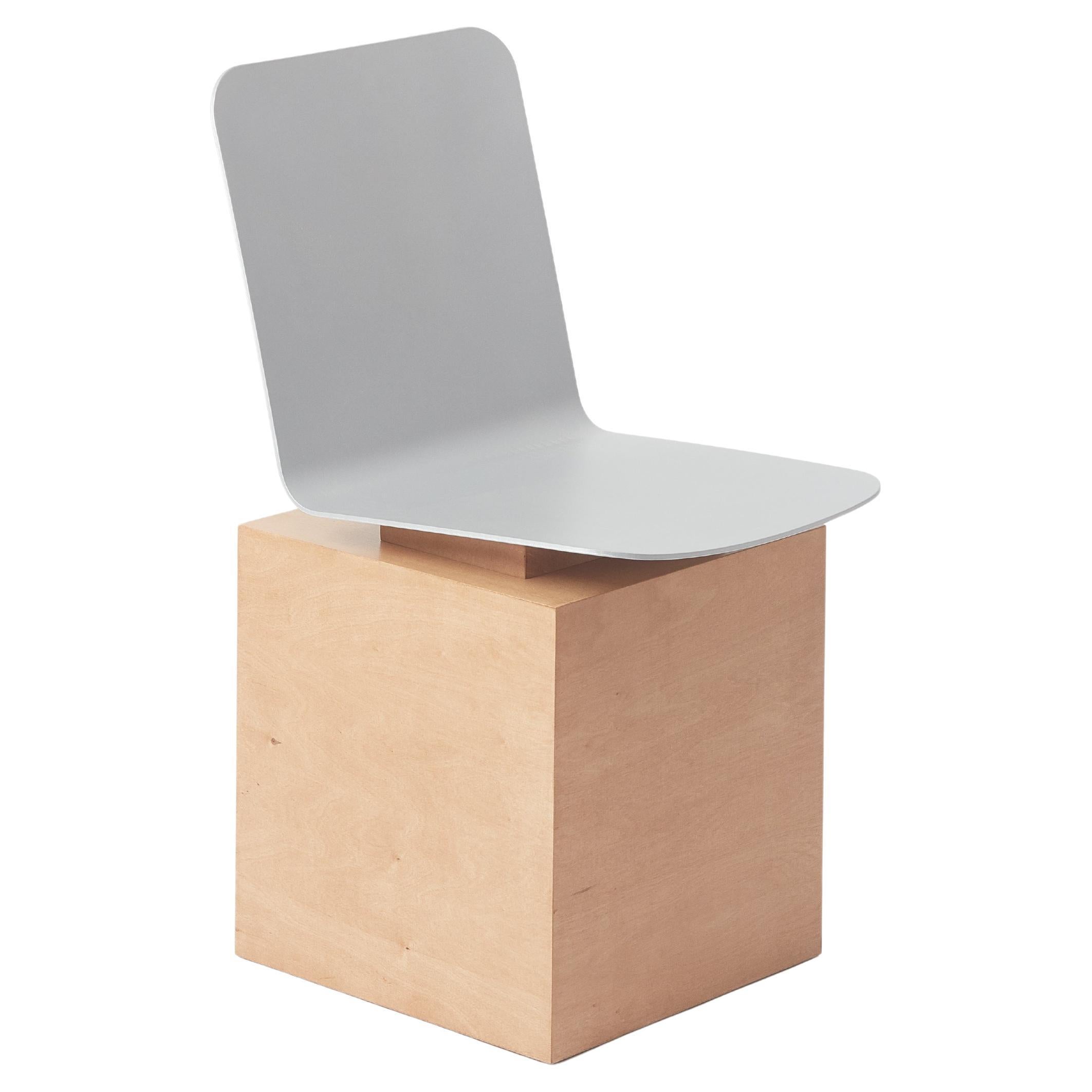 Stuhl aus Aluminium und Holz_Zeitgenössisches Collectional Design PEANA von Max Enrich im Angebot