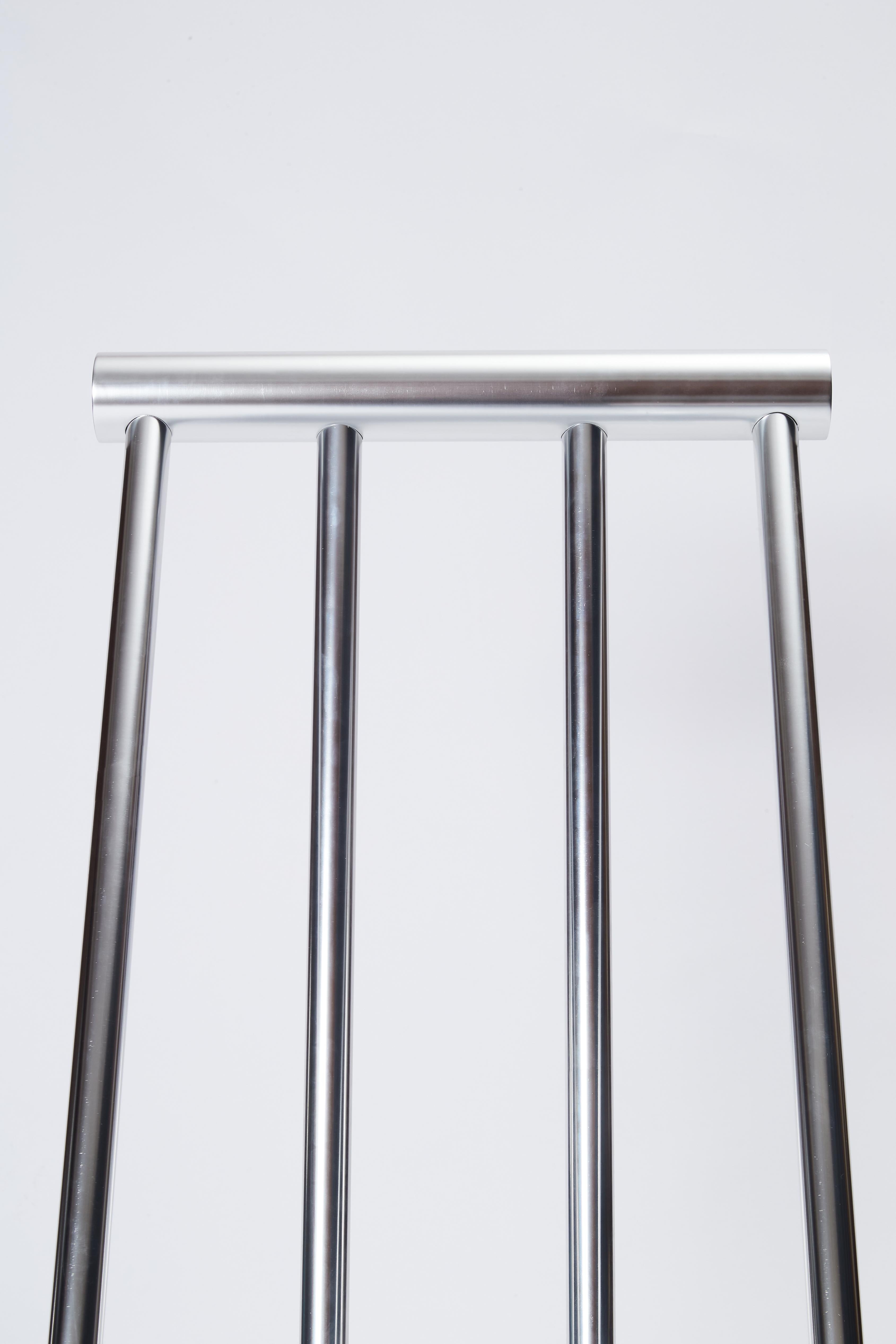 Aluminium Bamboo Chair by Joseph Dejardin For Sale 3