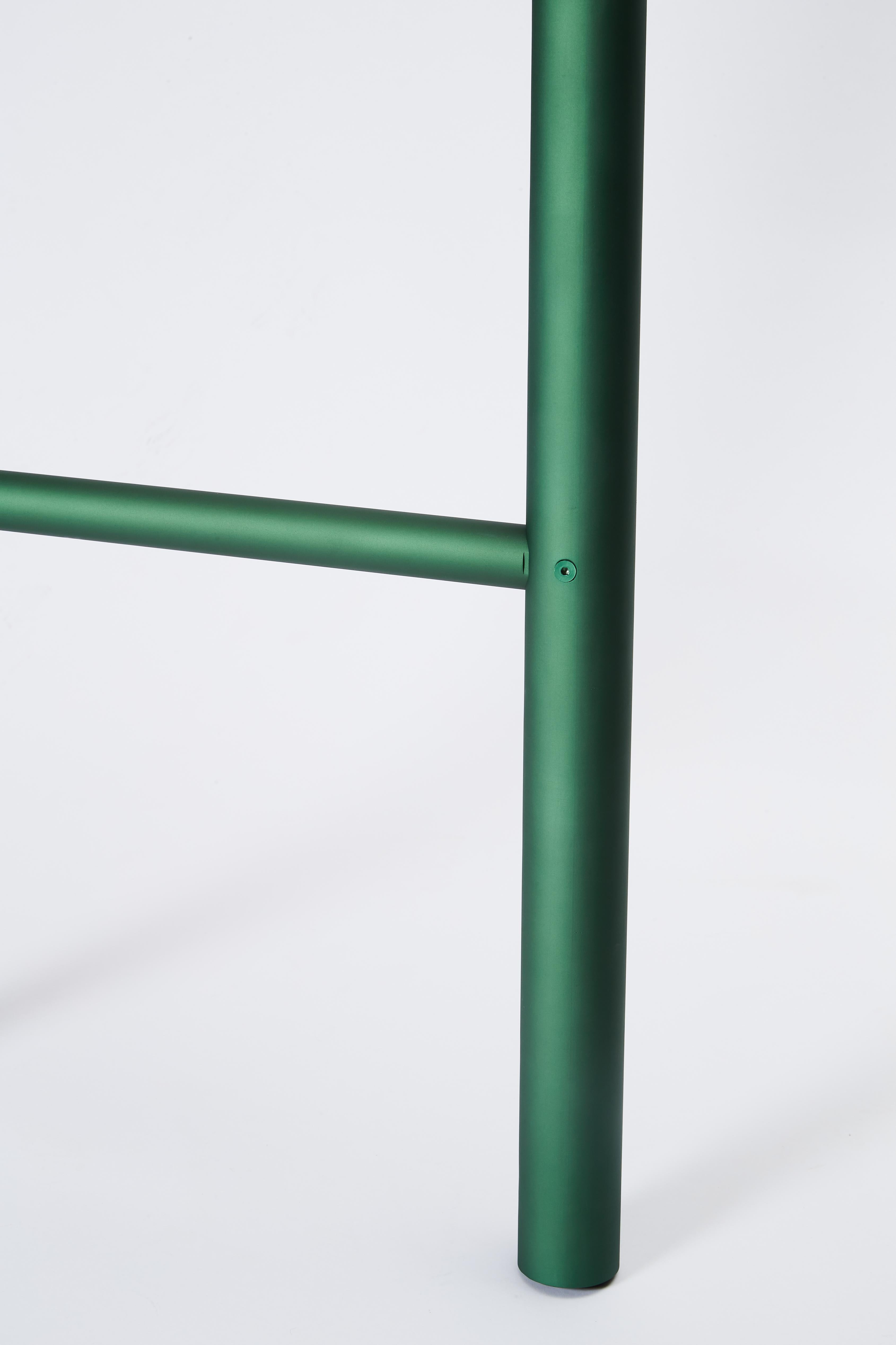 Anodized Aluminium Bamboo Ladder 'Coat Rack' by Joseph Dejardin For Sale