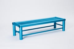 Aluminium Bamboo Mini Bench by Joseph Dejardin