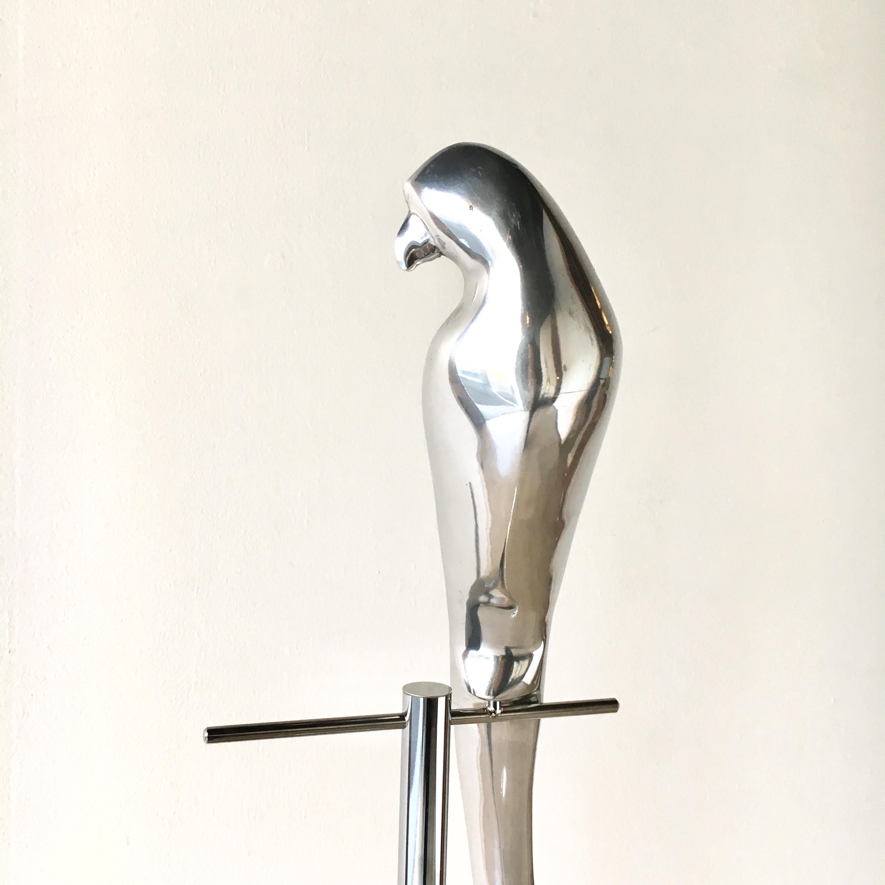 Late 20th Century Aluminium Bird Floor Sculpture Attributed to Curtis Jere, 1970s
