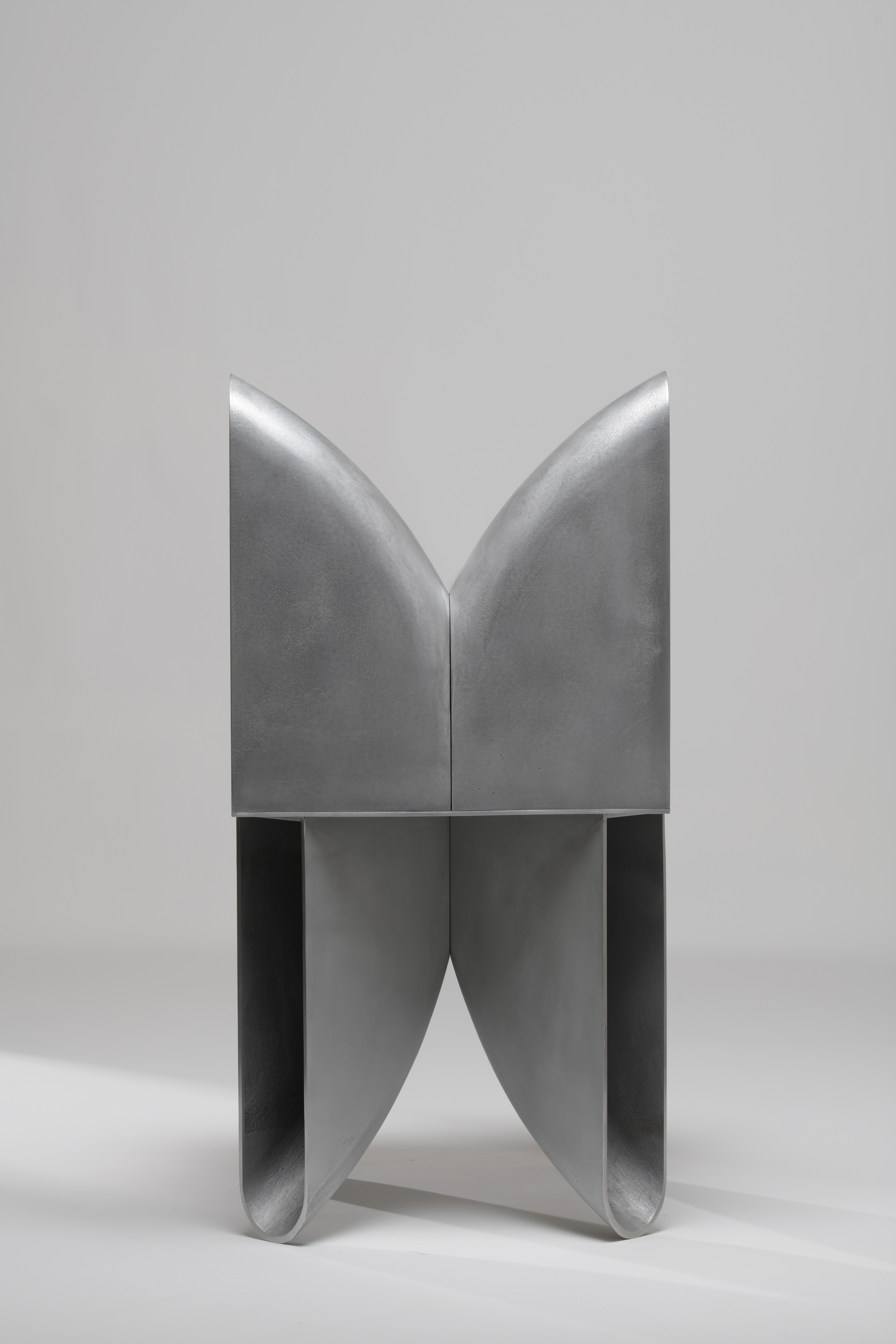 Aluminium cast grey architectural bb chair For Sale 1
