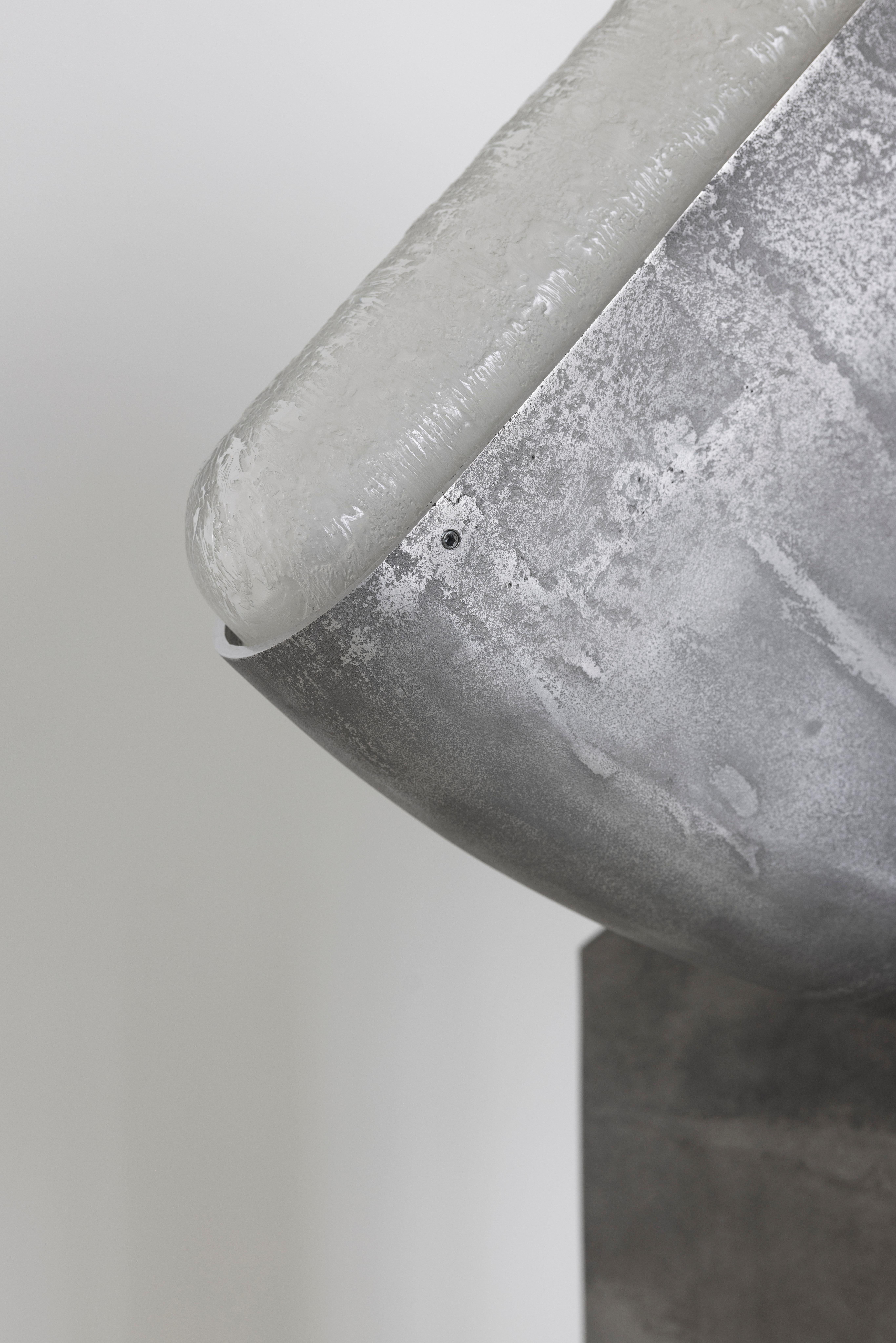 Alluminio Lampada da terra architettonica in alluminio grigio BB in vendita