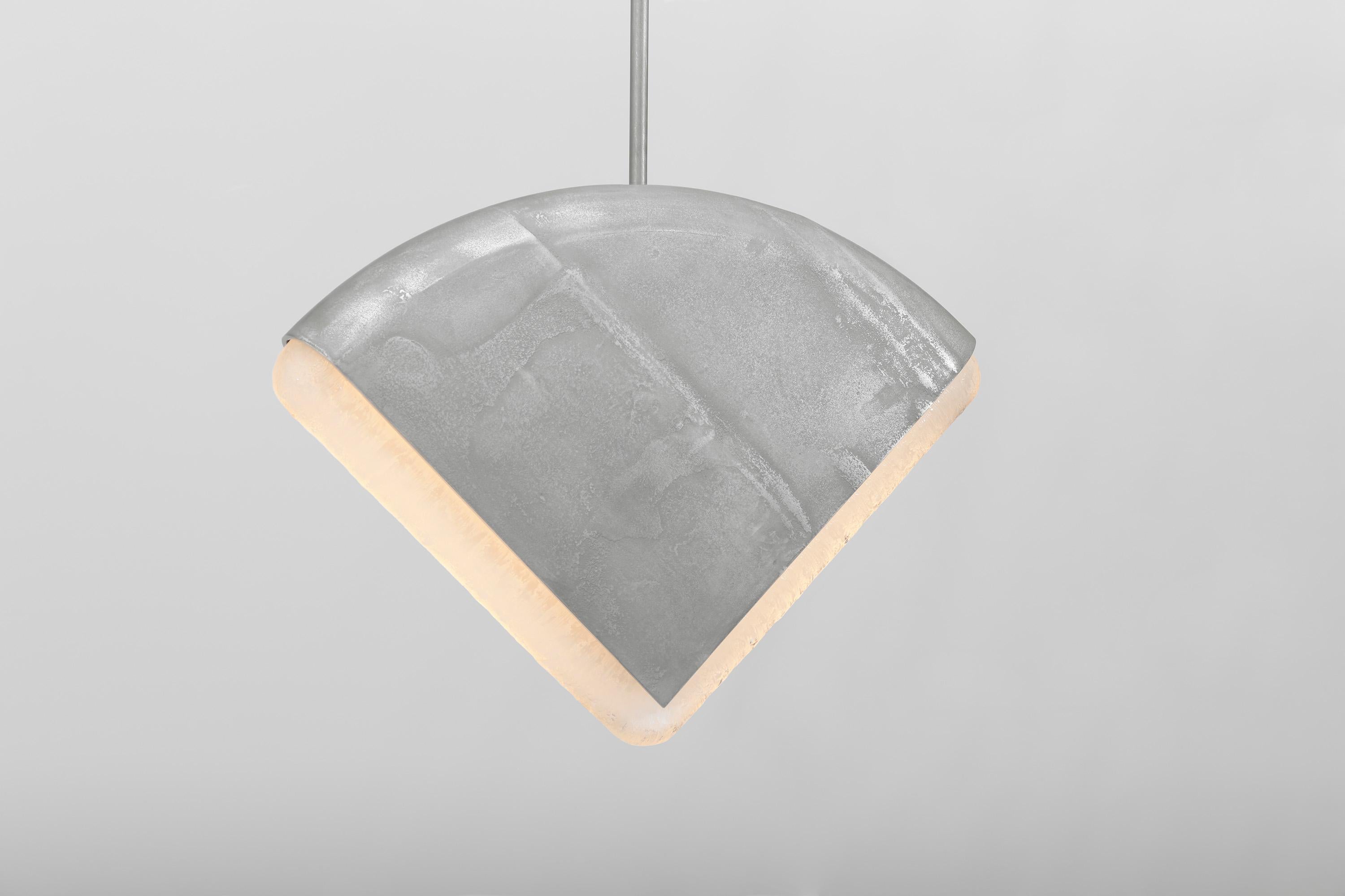 Pendente architettonico BB in alluminio fuso grigio in vendita 3