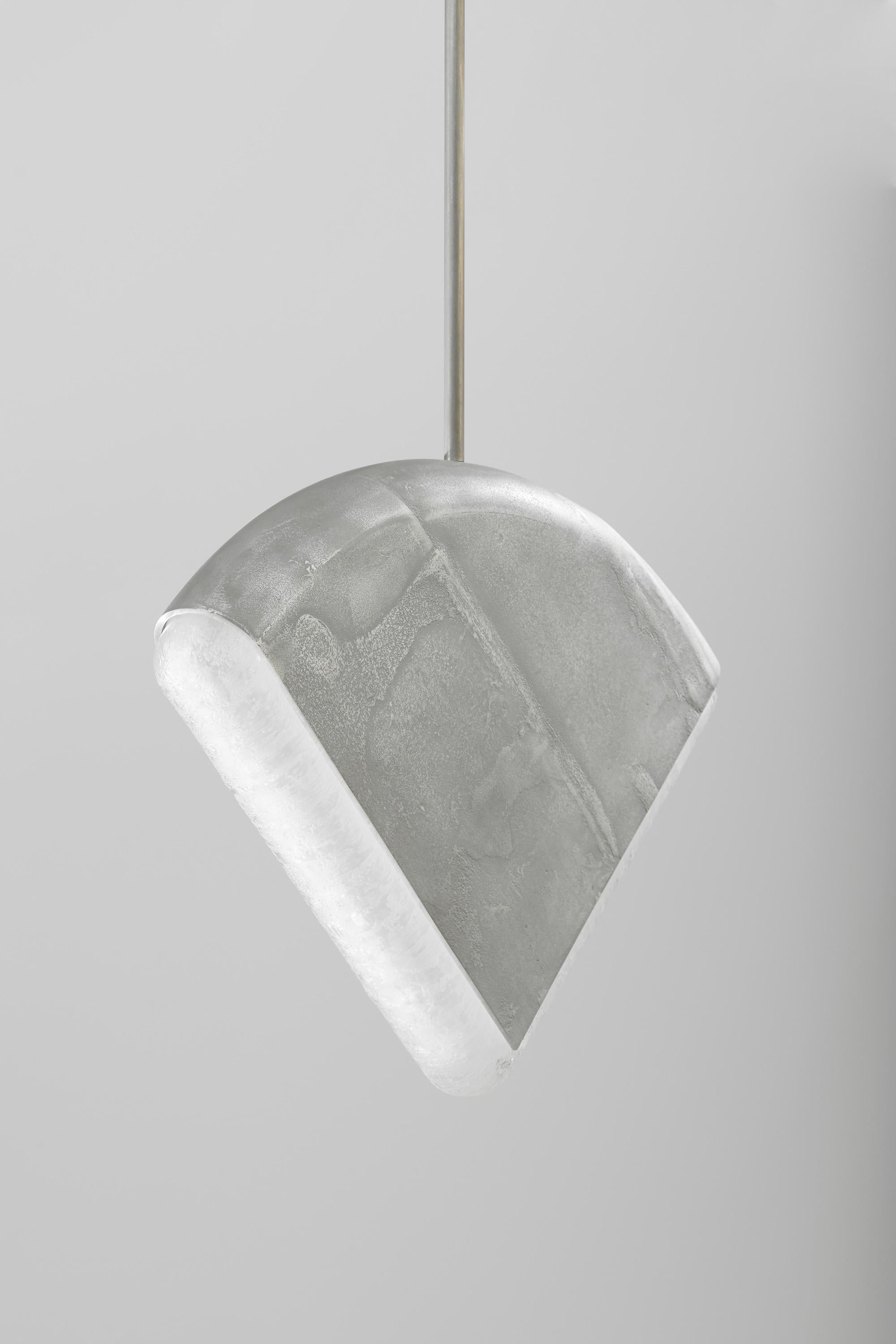 Pendente architettonico BB in alluminio fuso grigio in vendita 4