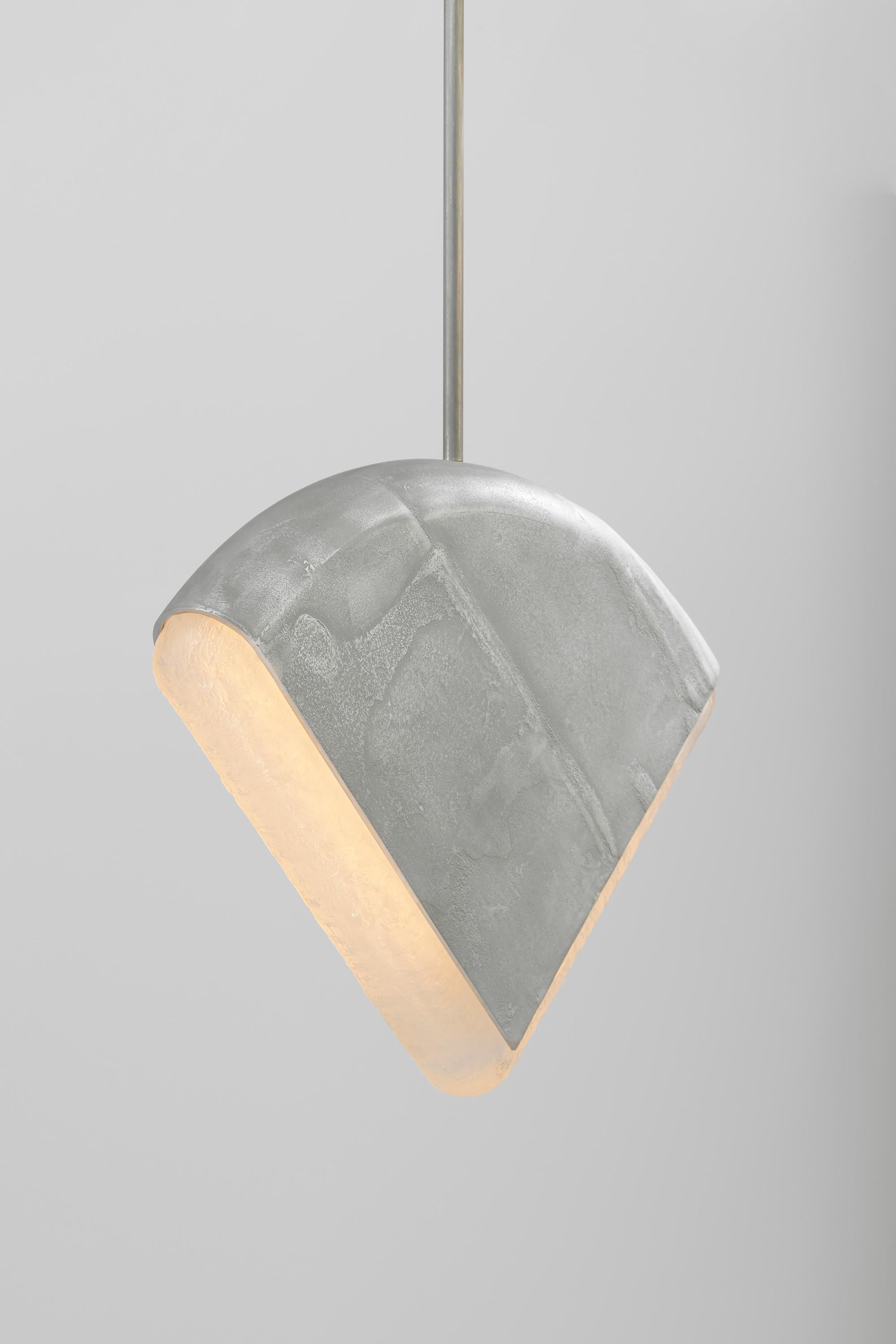Pendente architettonico BB in alluminio fuso grigio in vendita 1