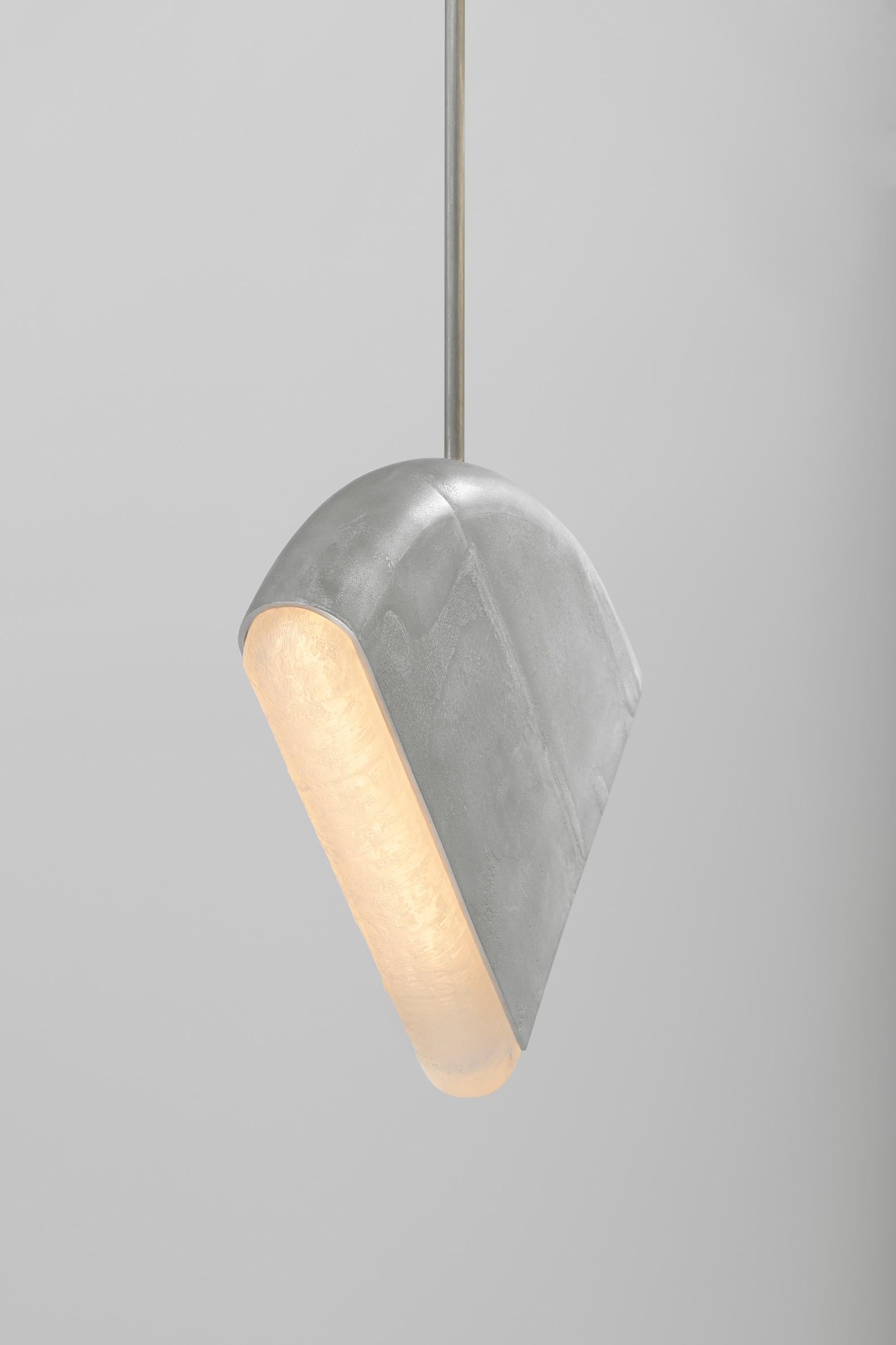 Pendente architettonico BB in alluminio fuso grigio in vendita 2
