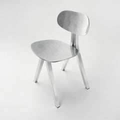 Modern Polished Aluminium and Polycarbonate Chair by Jan Ankiersztajn