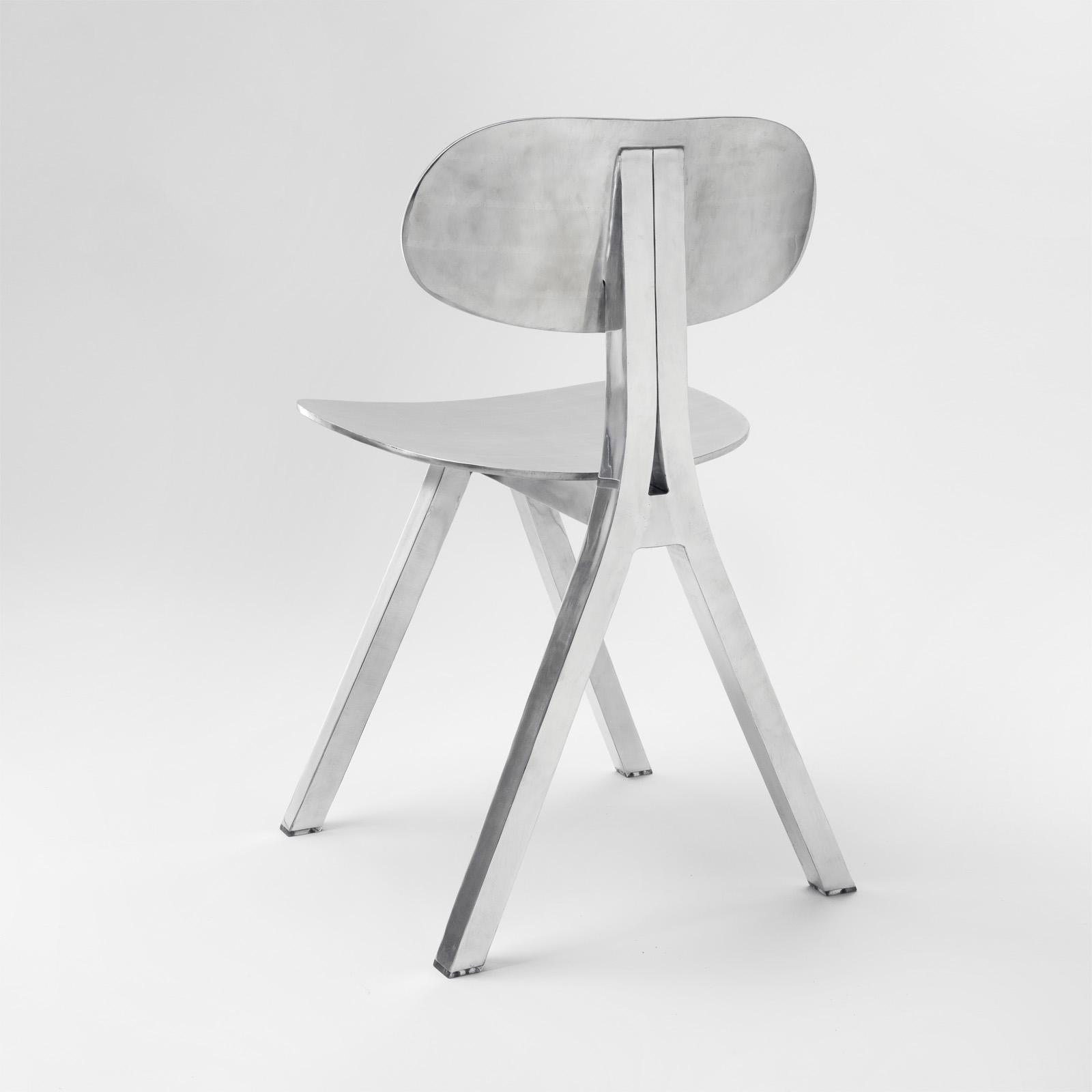 Polish Aluminium Chair by Jan Ankiersztajn  For Sale
