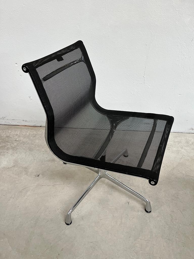 Textile Aluminium Chair EA107 by Charles and Ray Eames For Sale