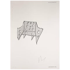 Aluminium Chair ‘Fig. 3/3’ by Lucas Maassen & Sons, Silkscreen Print, 2015
