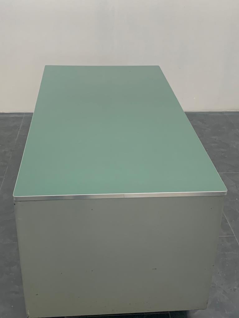 Aluminium Desk with Laminate Top from Carlotti, 1950s In Good Condition In Montelabbate, PU