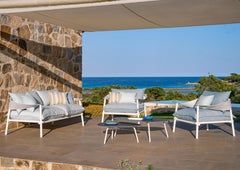 Aluminium and Eco-Leather EMU Terramare Two-Seat Sofa