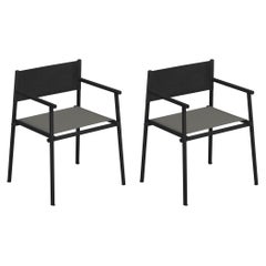 Aluminium/ Eco-Leather/Emu-Tex EMU Terramare Armchair, Set of 2 Items