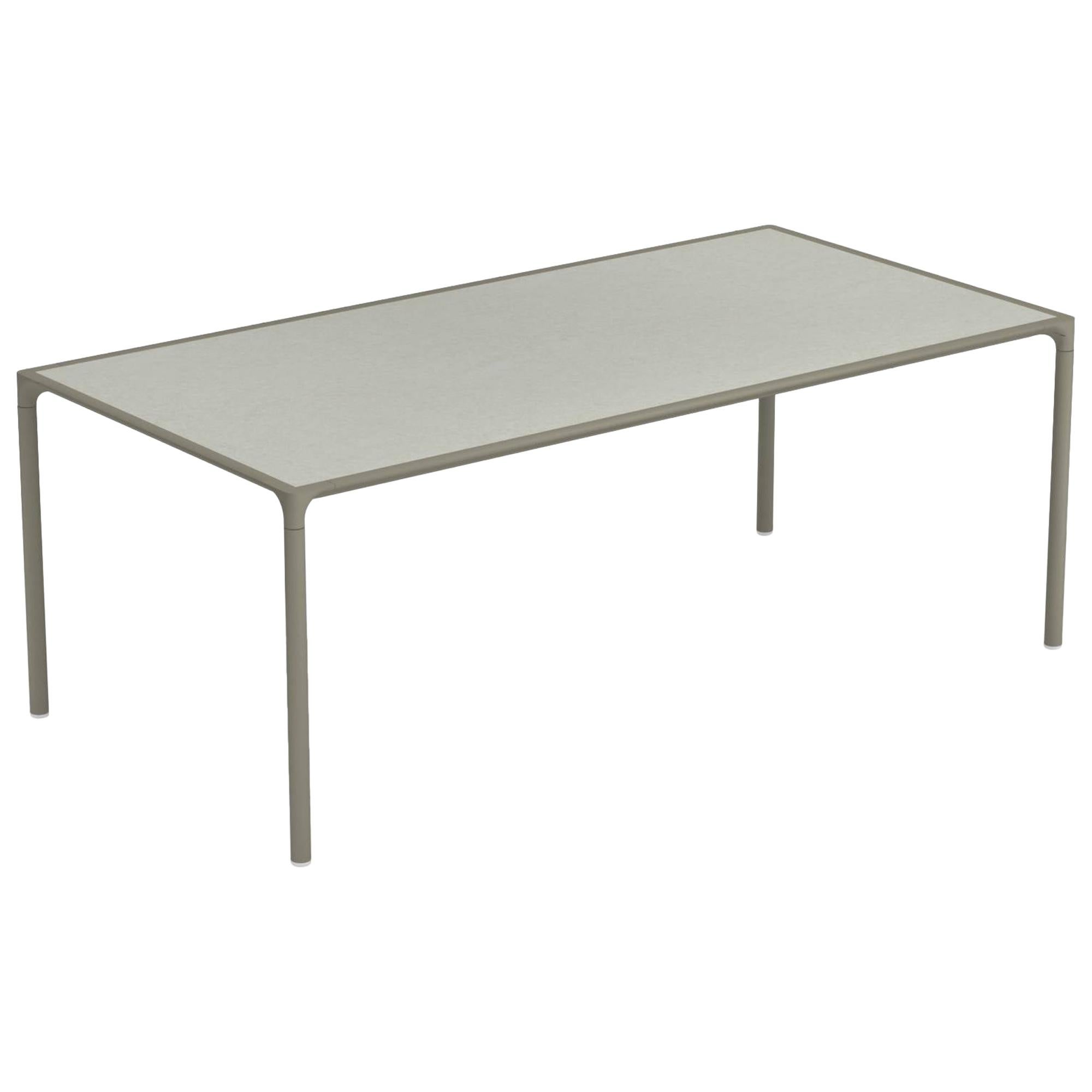 Aluminium EMU Terramare 8 Seats Gres Top Rectangular Table For Sale