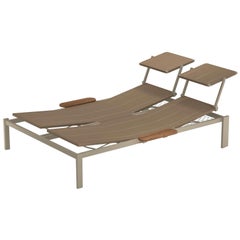 Aluminium and Emu-Tex EMU Shine Stackable Daybed with Hidden Wheels