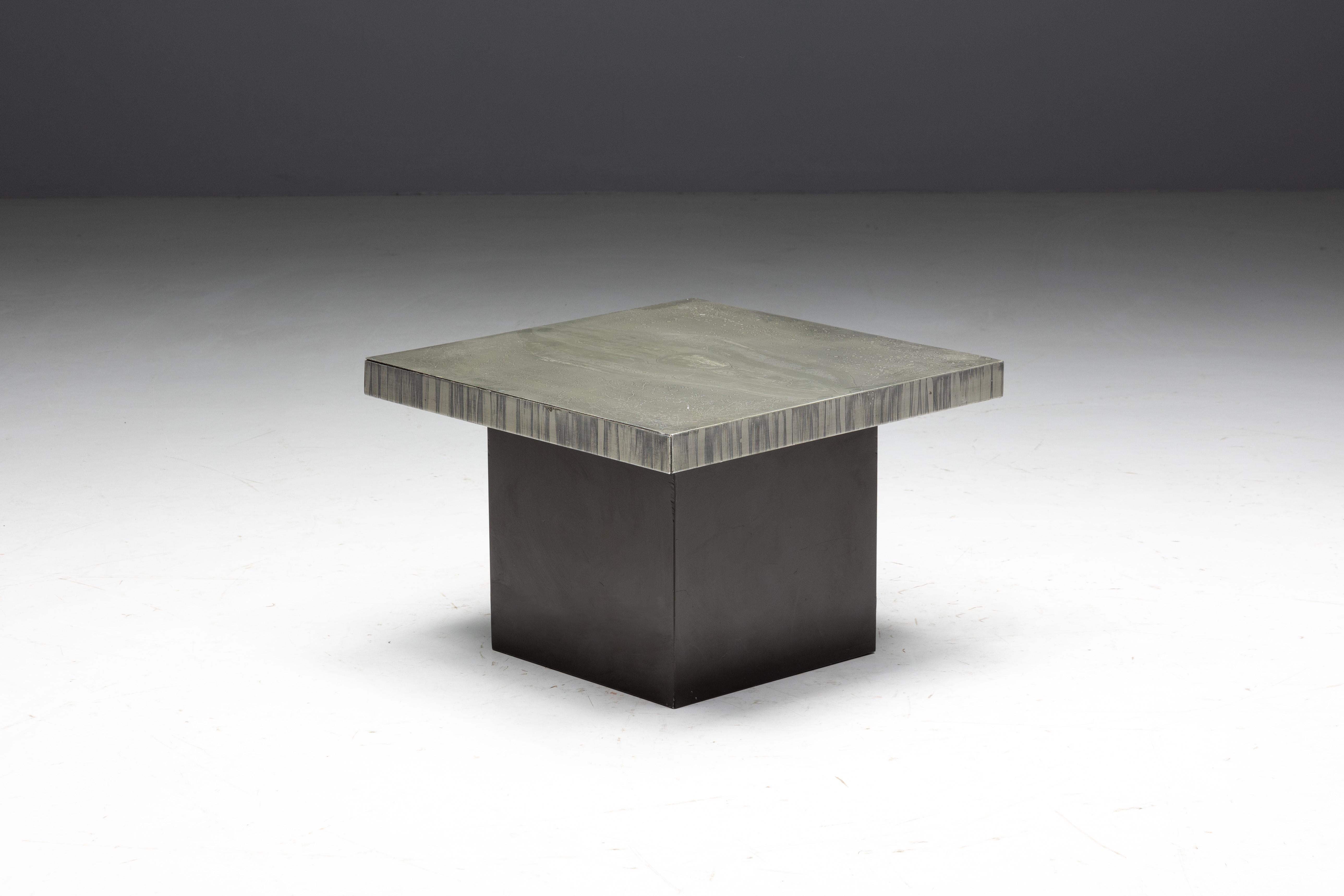Aluminium Etched Coffee Table by Marc D’haenens, Belgium, 1970s For Sale 2
