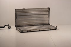 Aluminium Flight Trunk with Wooden Slats, Zagreb’s Germany, 20th Century