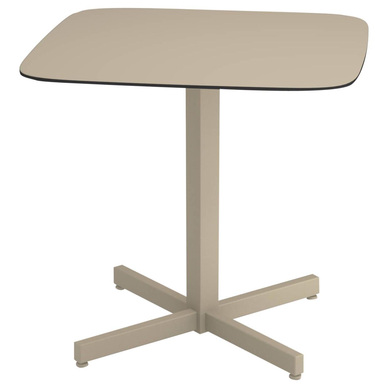 Aluminium and HPL EMU Shine 2 Seats Square Table HPL Top For Sale