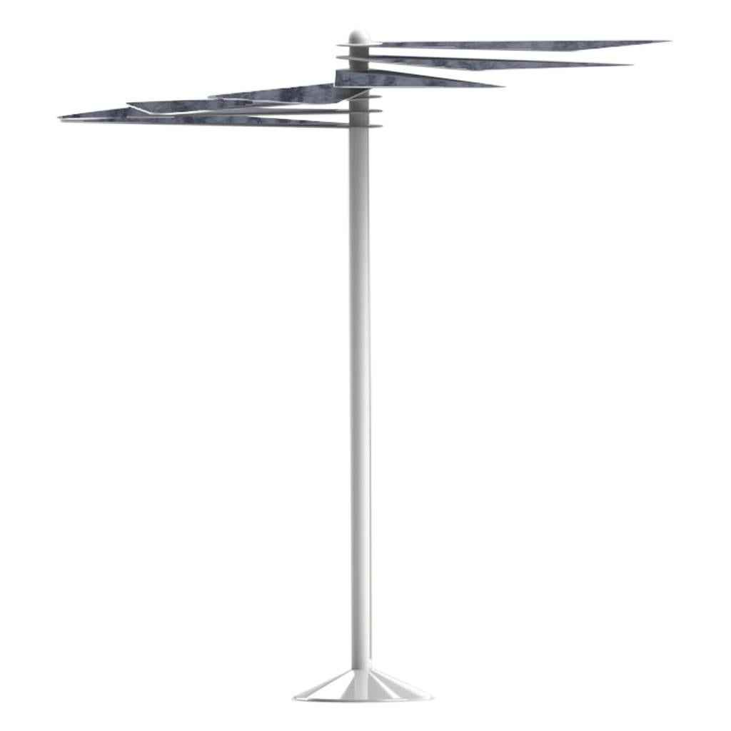 Parapluie d'extérieur contemporaine moderne en aluminium avec panneaux solaires PV et lumière