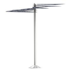 Aluminium Modern Contemporary Outdoor Umbrella with Solar PV Panels and Light