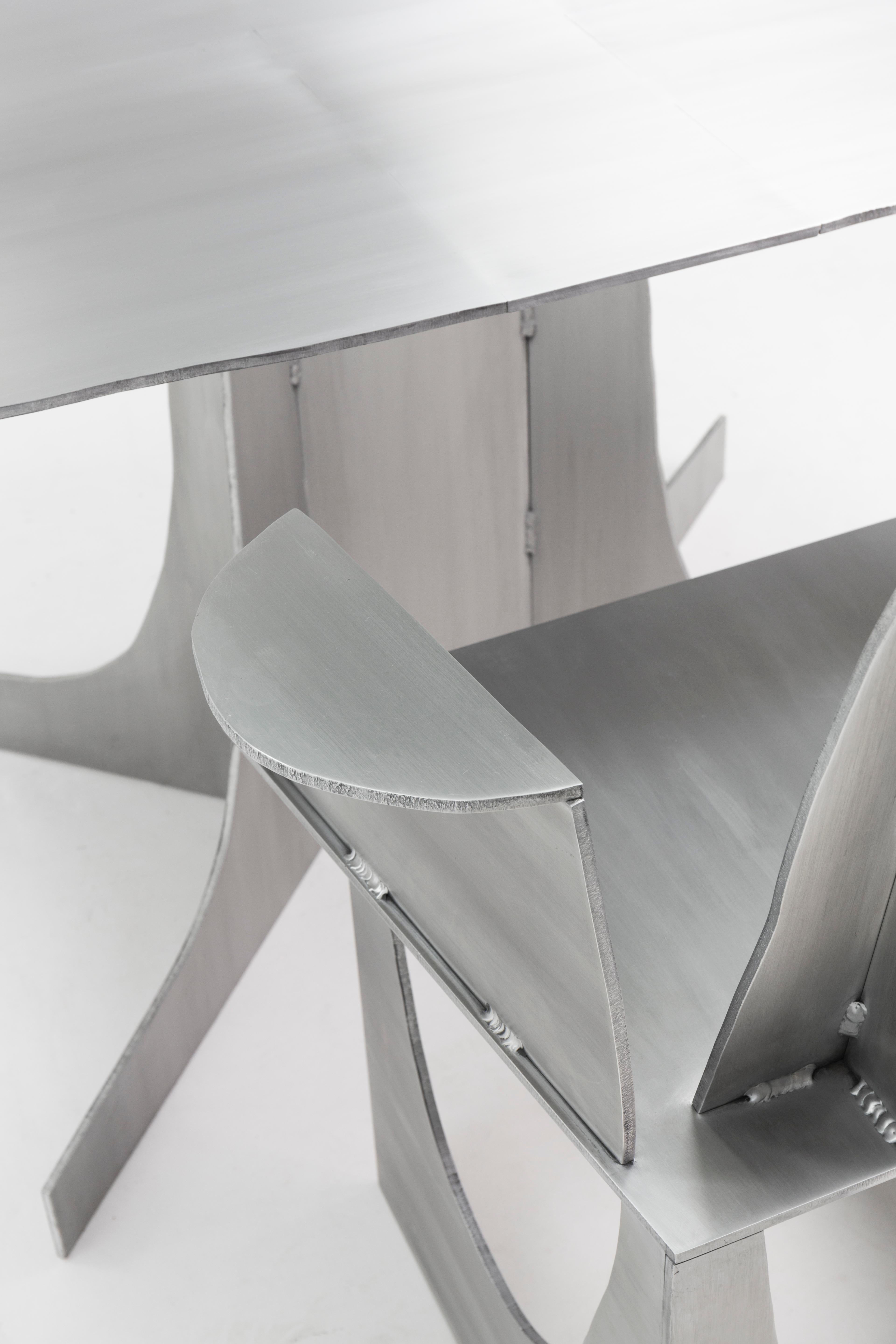 Aluminium Rational Jigsaw Table by Studio Julien Manaira 3