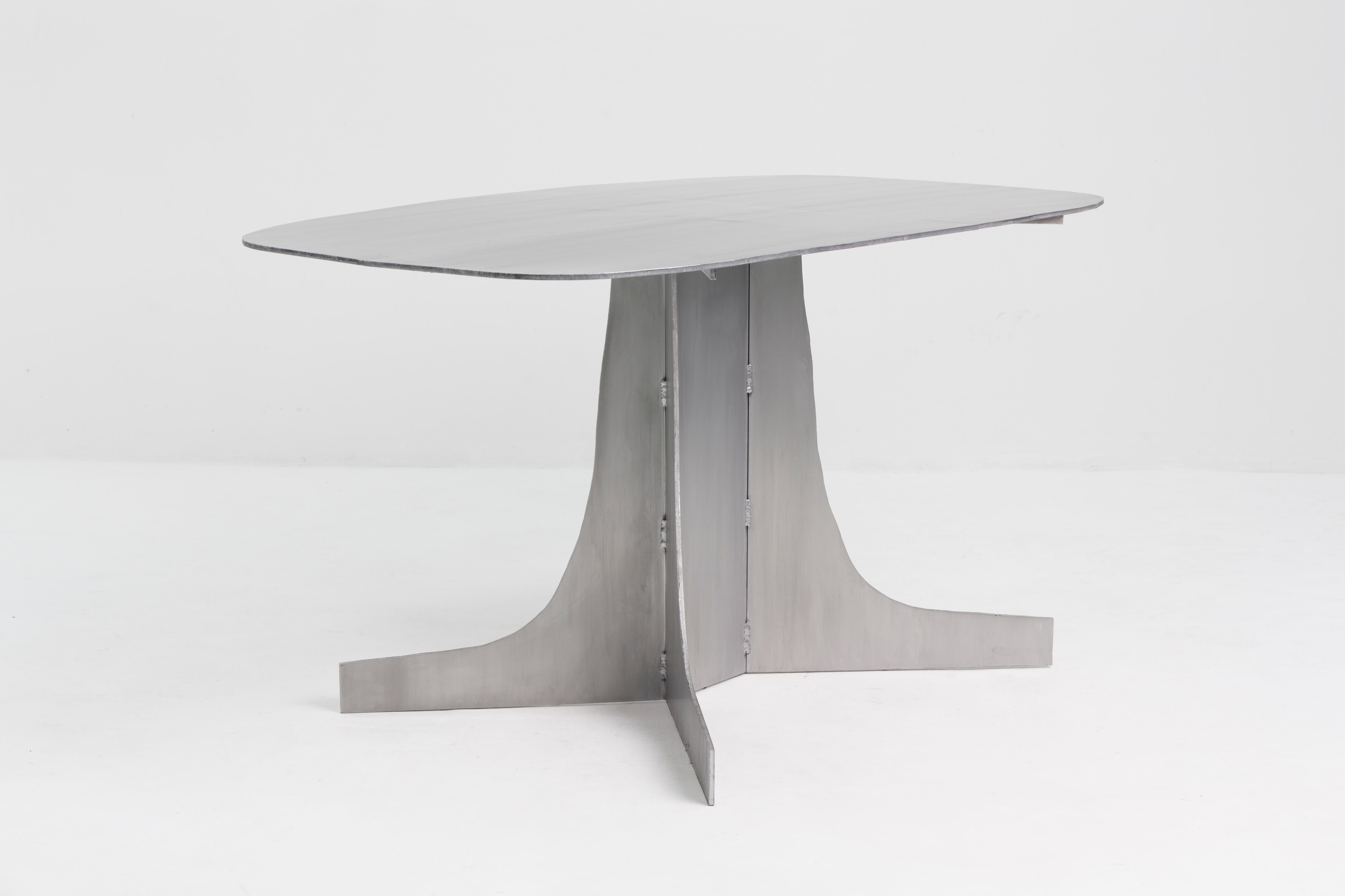 Dutch Aluminium Rational Jigsaw Table by Studio Julien Manaira