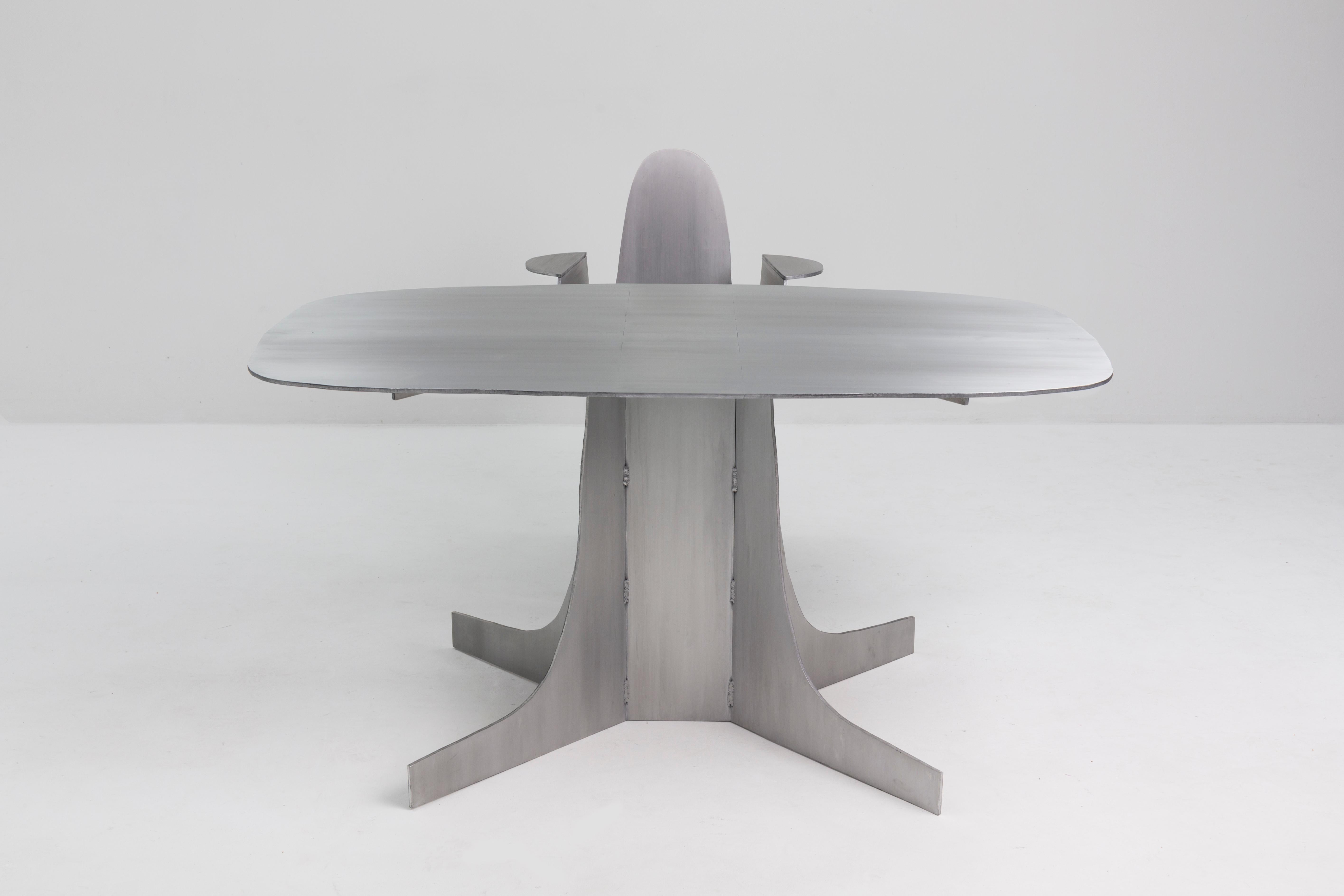 Aluminum Aluminium Rational Jigsaw Table by Studio Julien Manaira